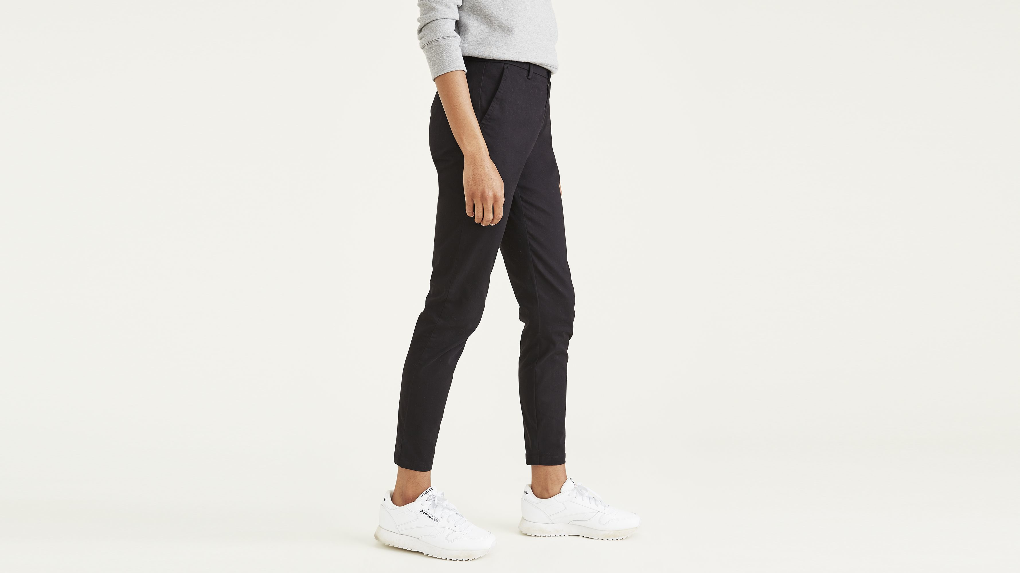 Pantalon chino skinny pour femme