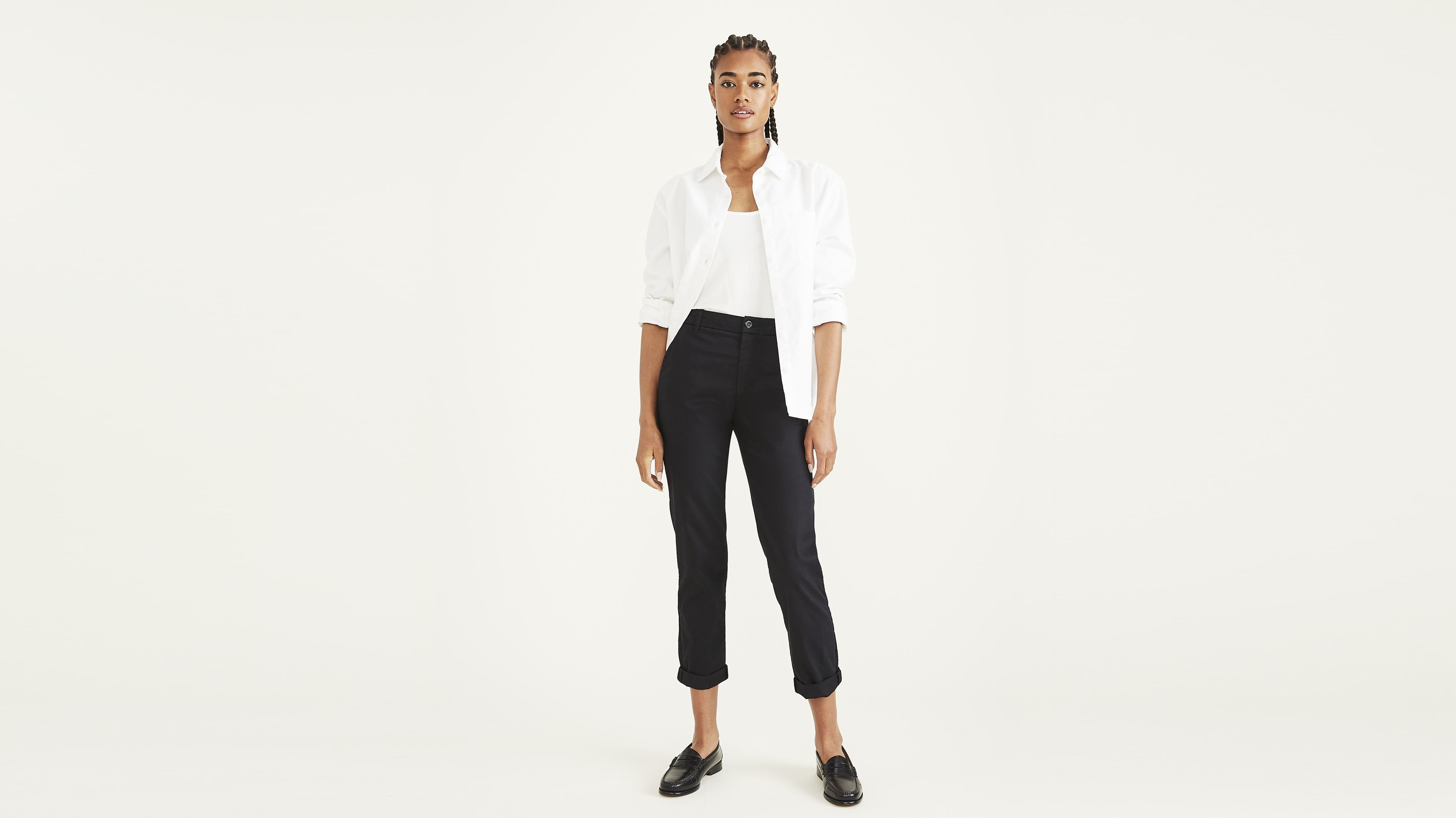 Pantalon chino slim pour femme