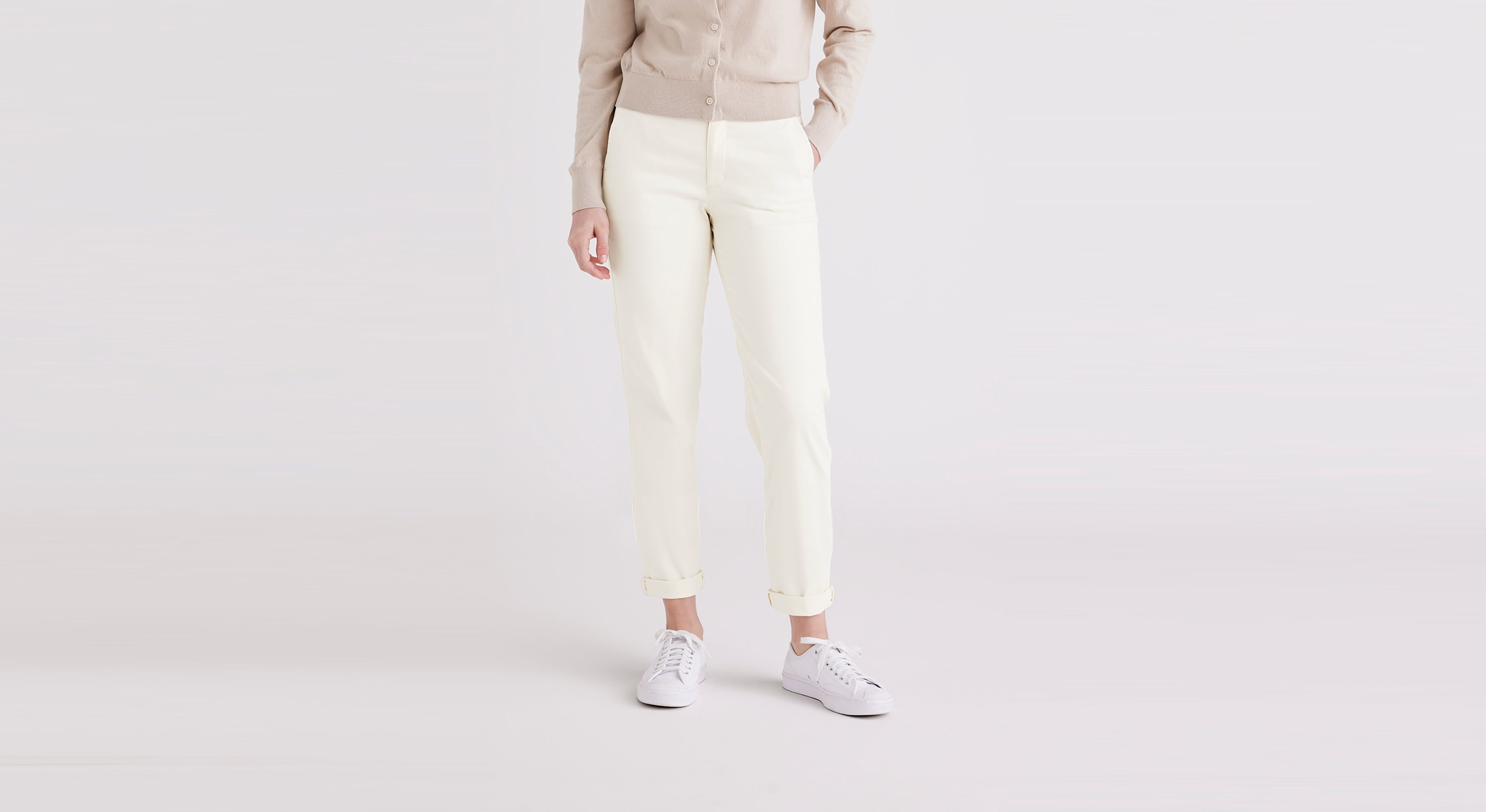 Pantalon chino slim pour femme