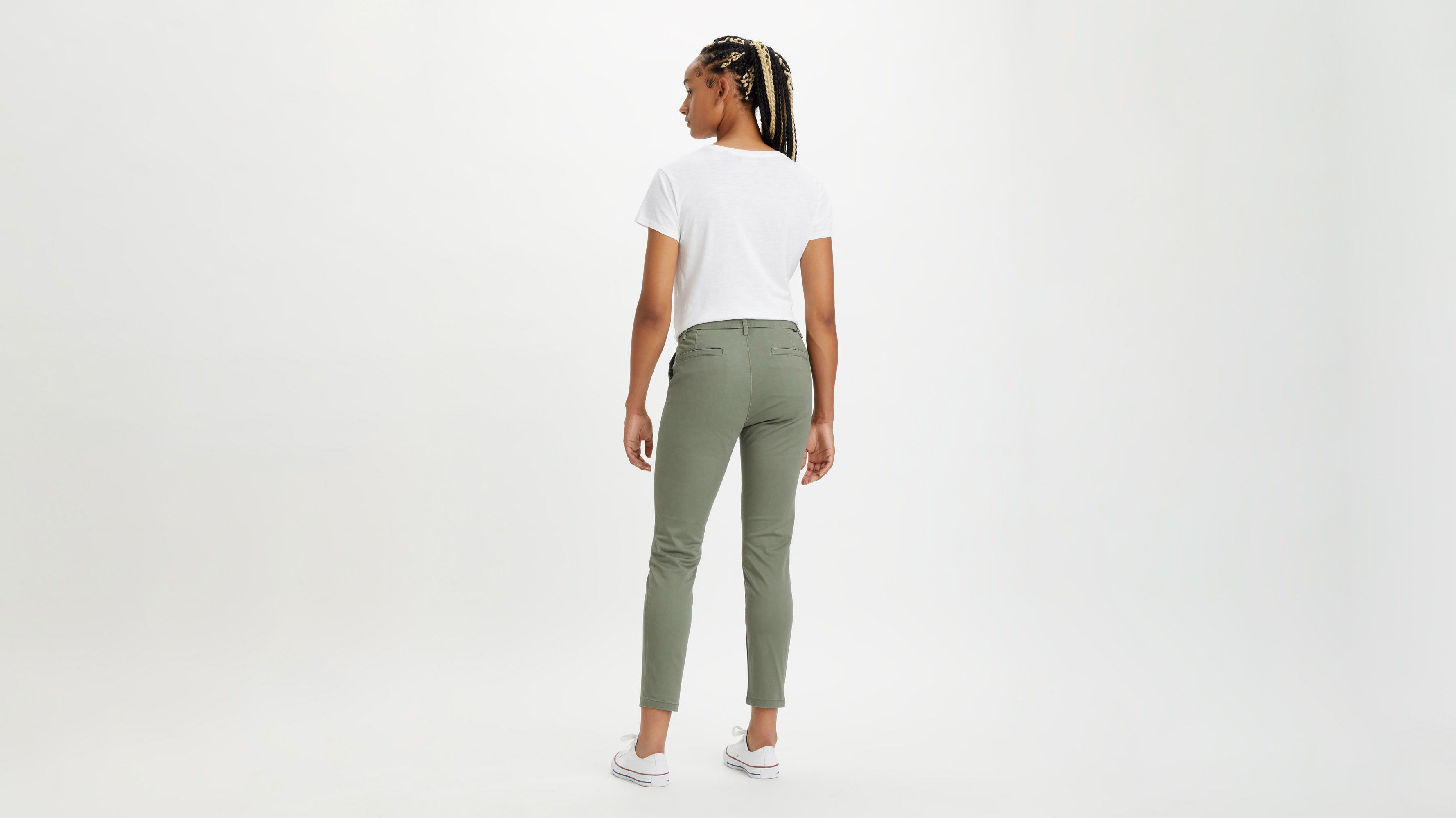 Pantalon chino skinny pour femme