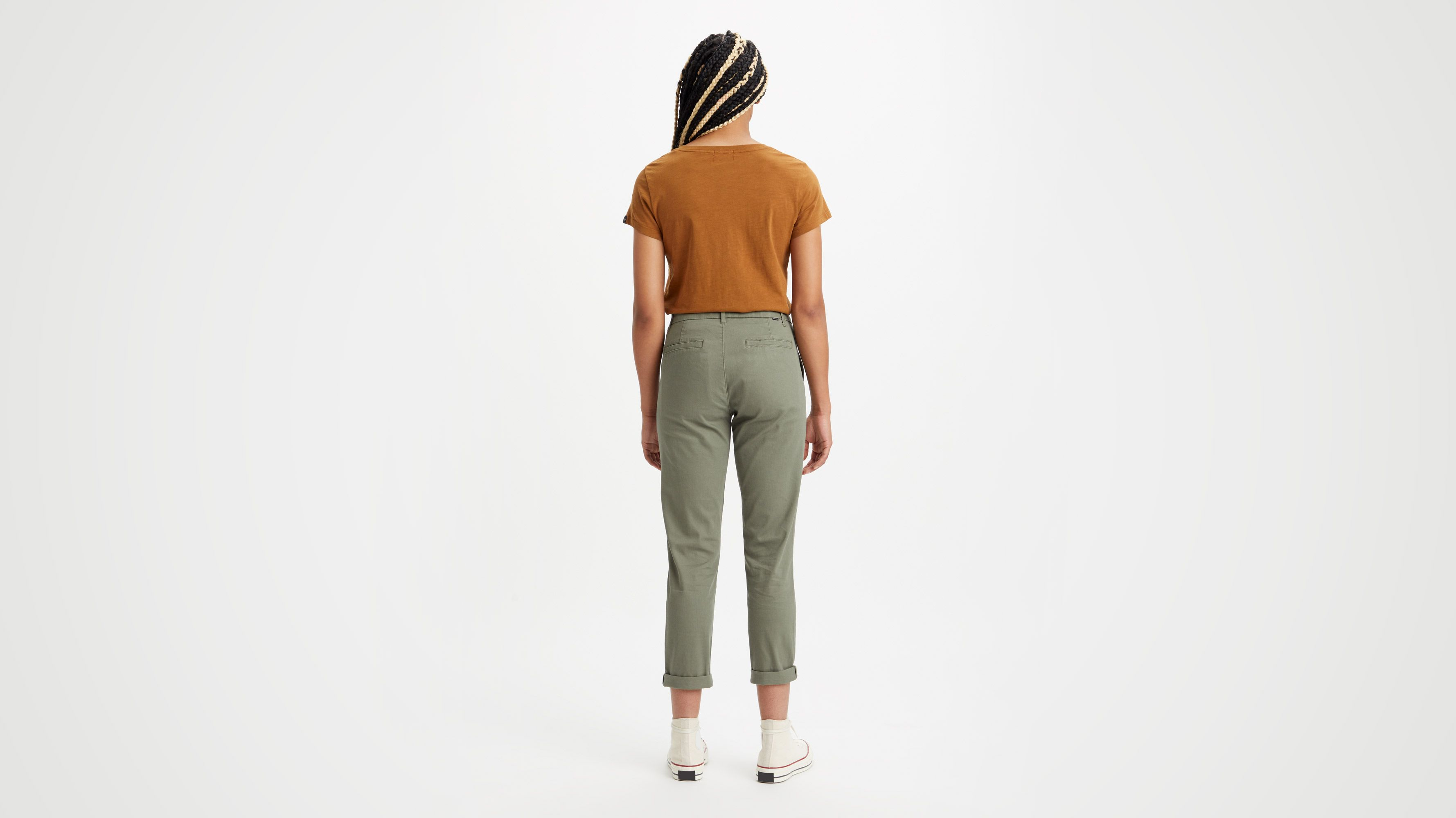 Pantalon chino slim pour femme