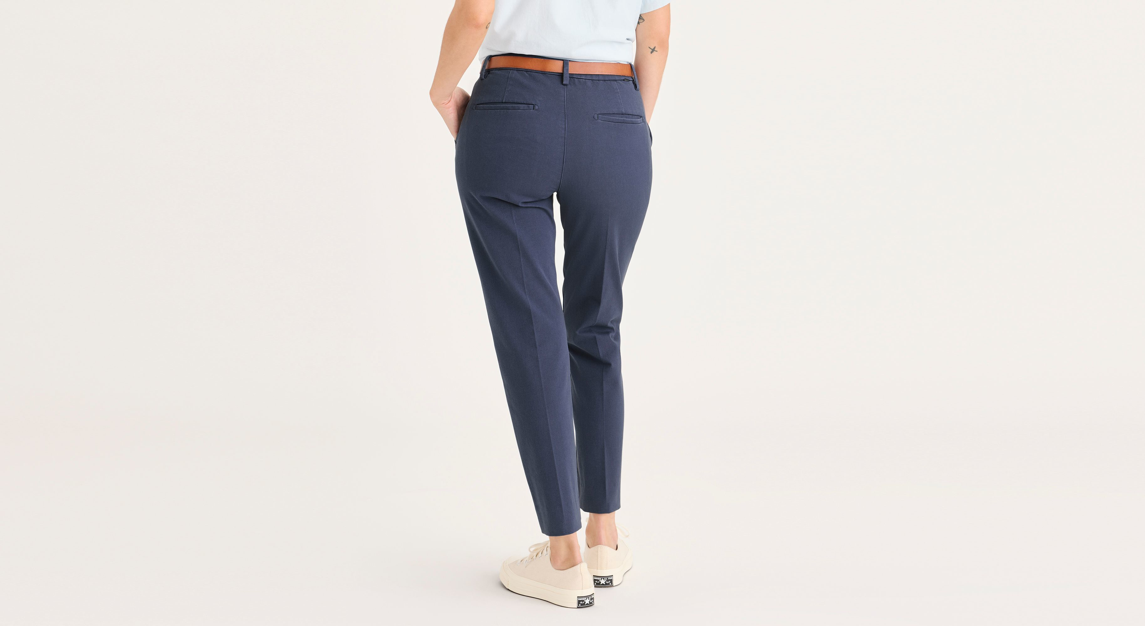 Pantalon slim Collins taille mi-haute pour femme avec coupe sculptante