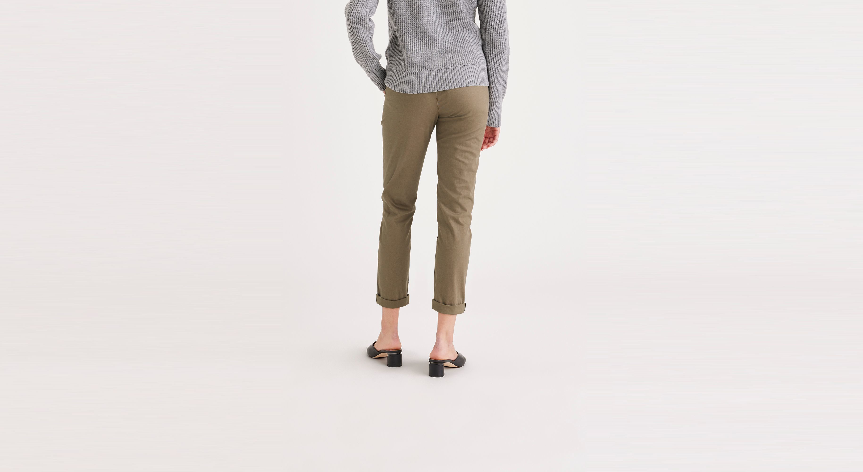 Pantalon chino slim pour femme