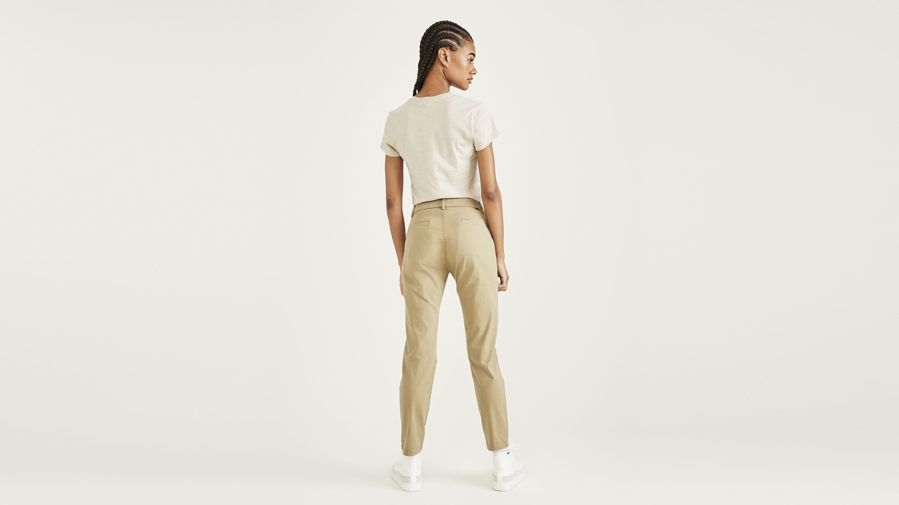 Pantalon chino skinny pour femme