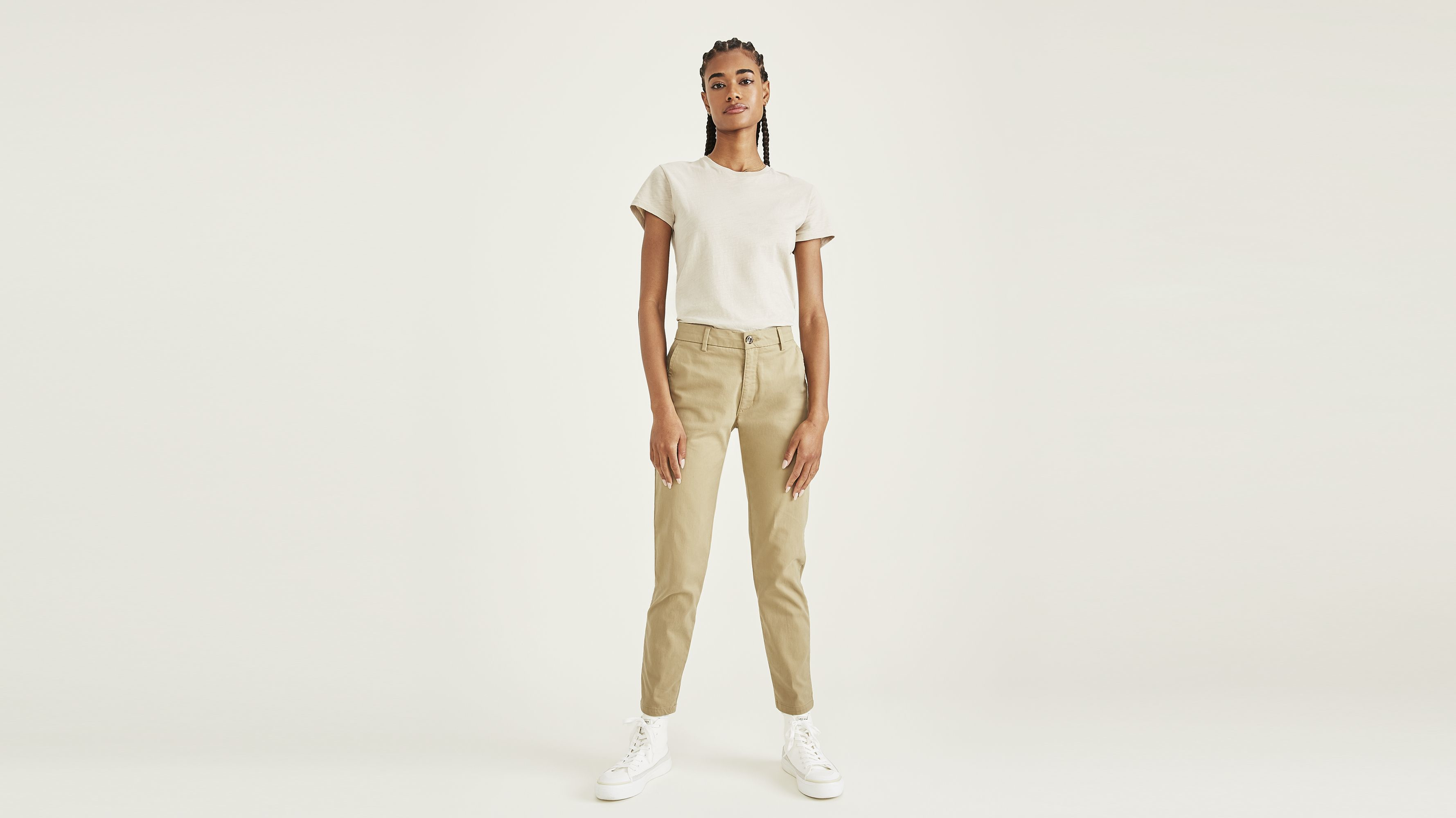 Pantalon chino skinny pour femme