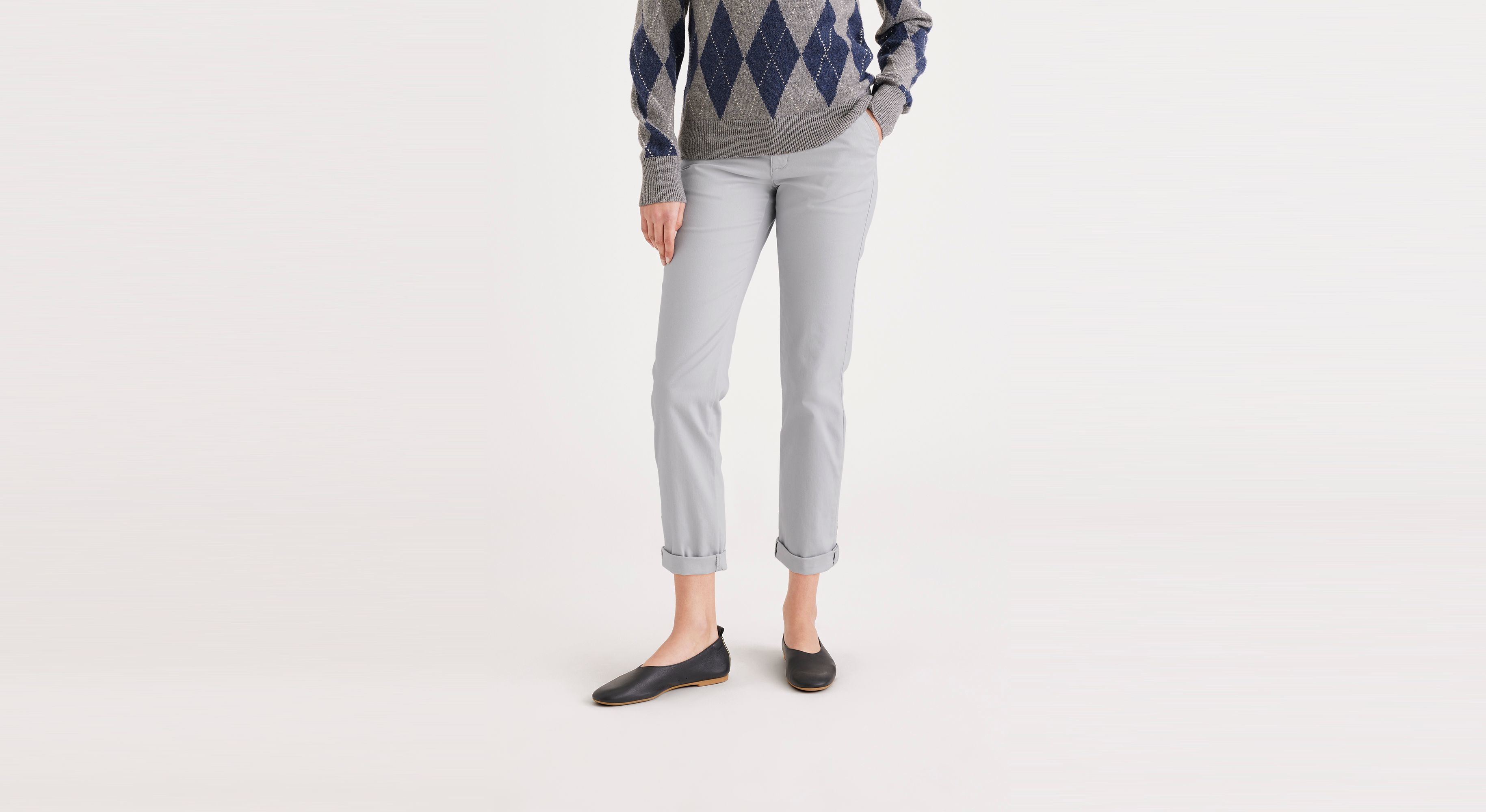 Pantalon chino slim pour femme