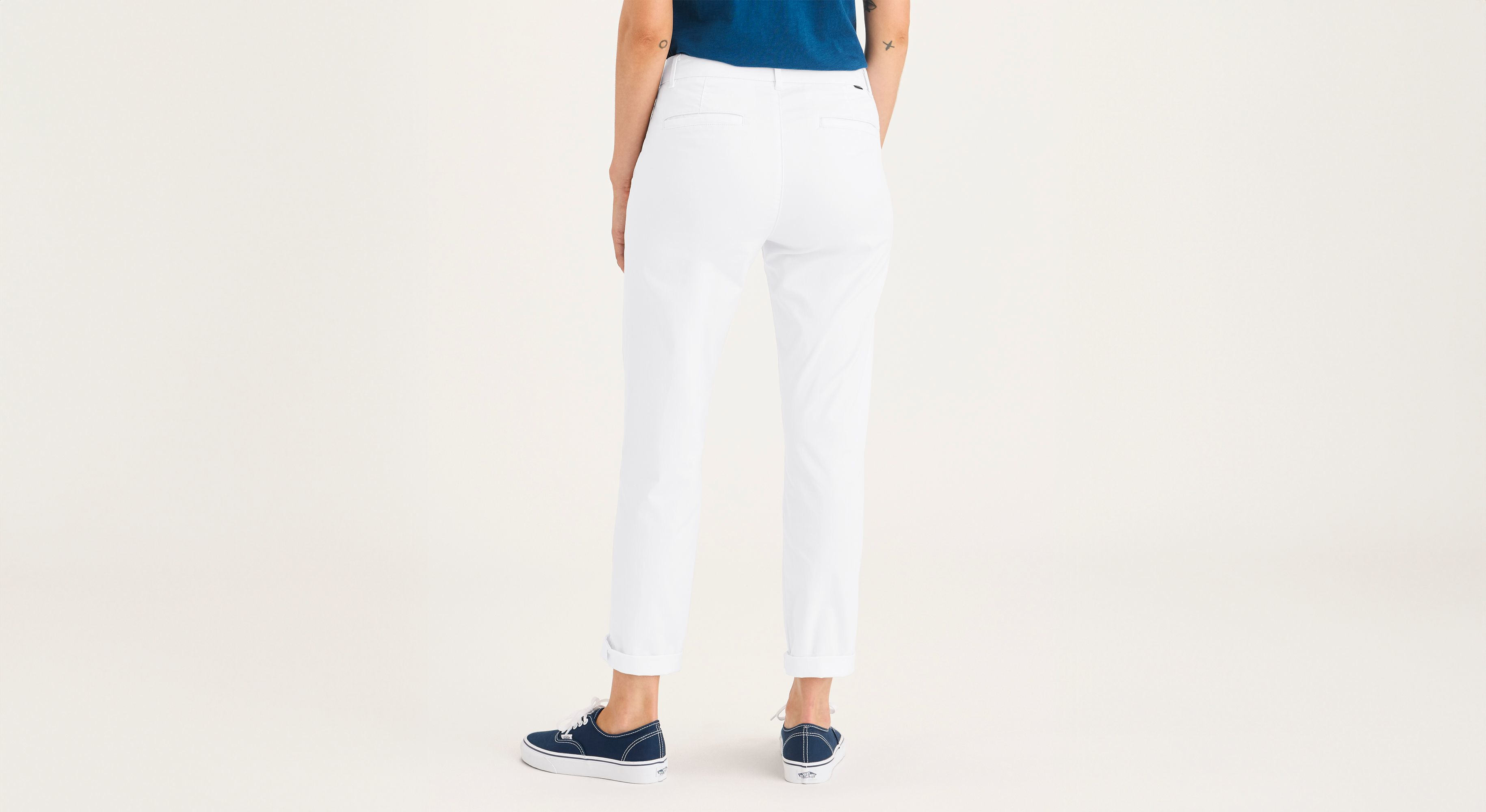 Pantalon chino slim pour femme