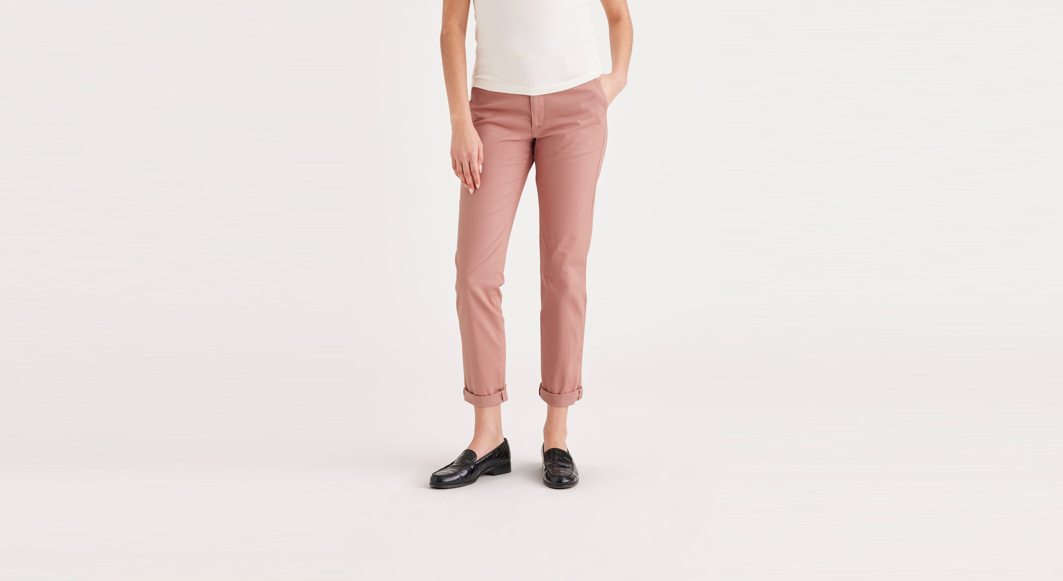 Pantalon chino slim pour femme