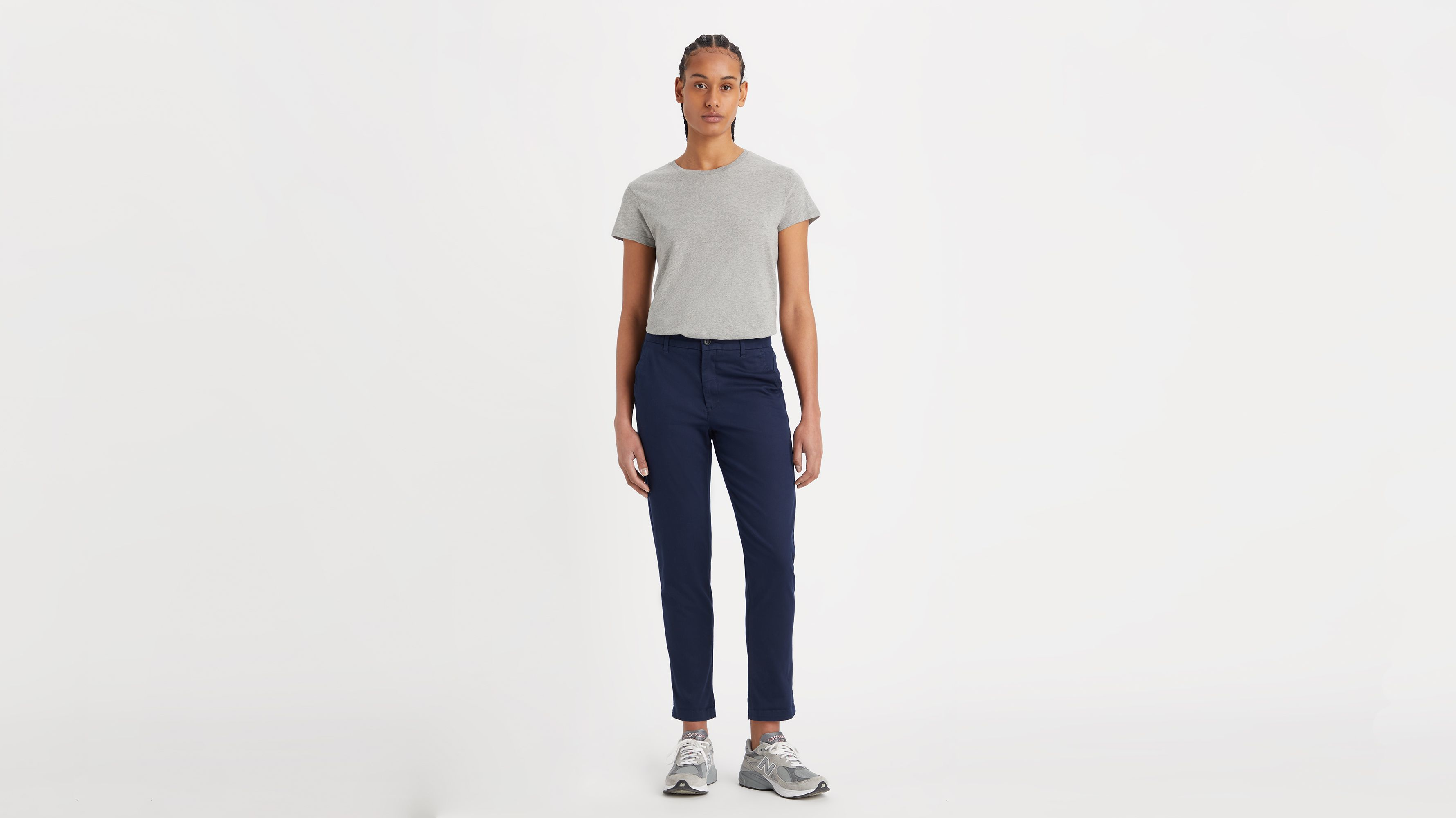 Pantalon chino slim pour femme