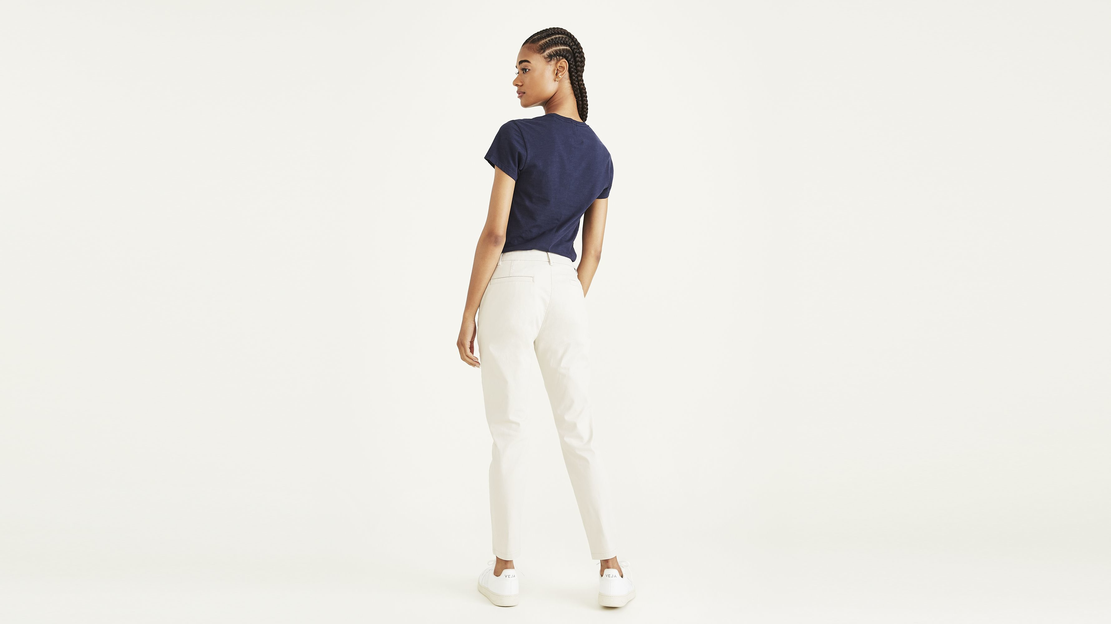 Pantalon chino skinny pour femme