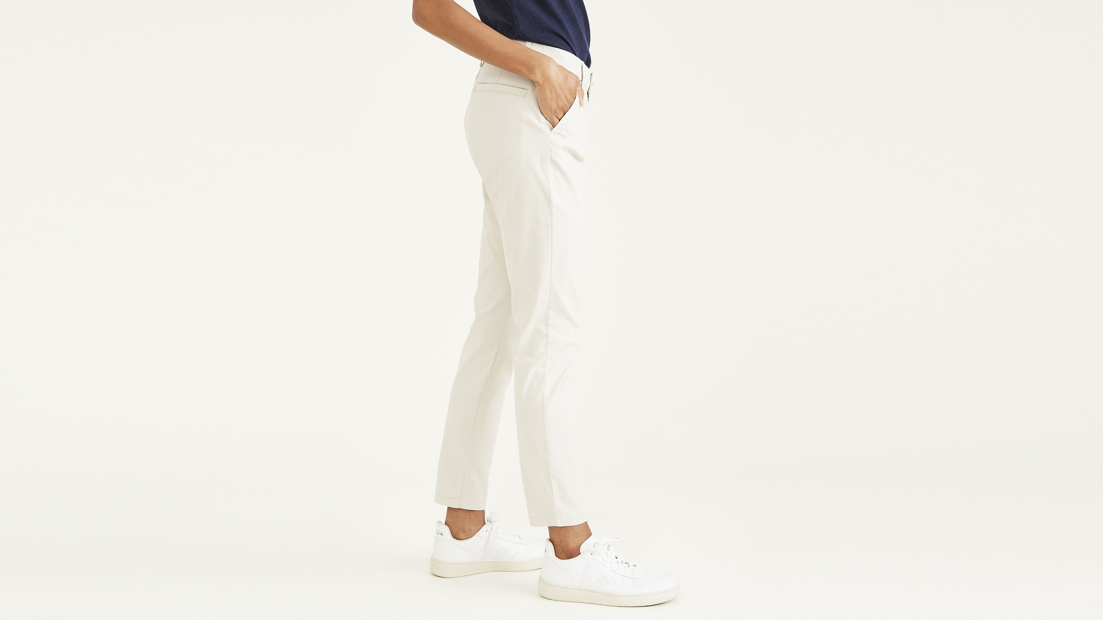 Pantalon chino skinny pour femme