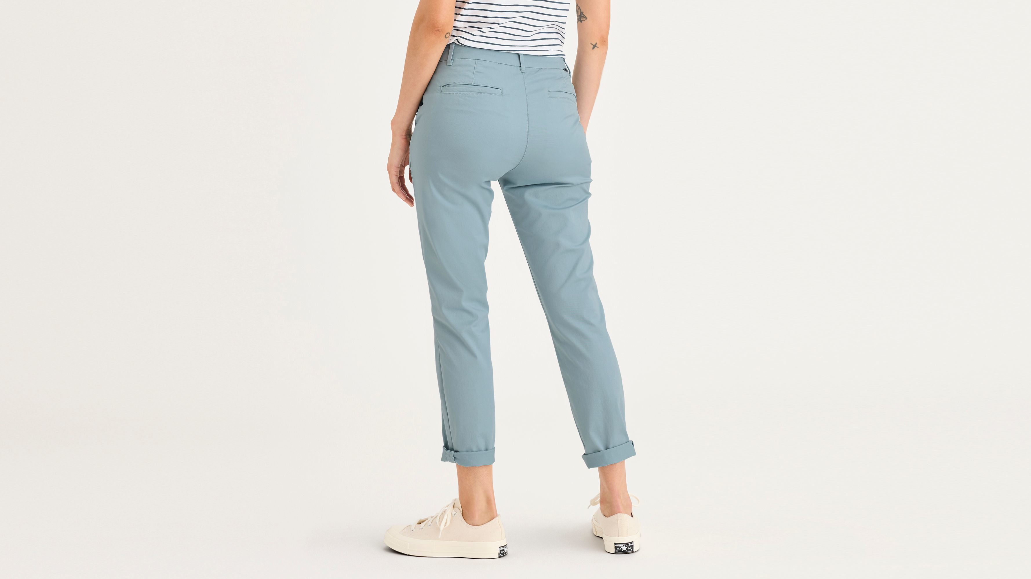 Pantalon chino slim pour femme