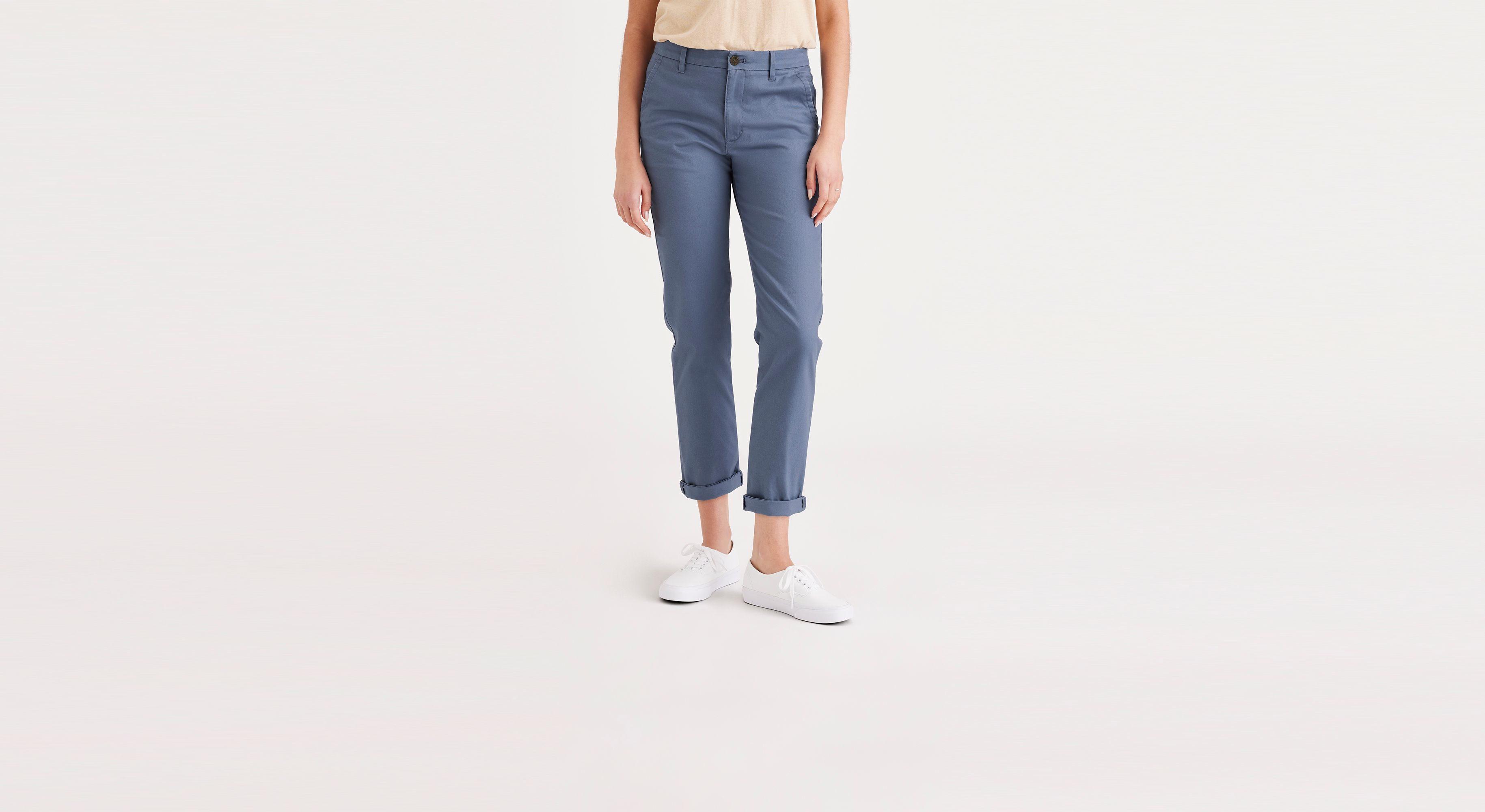 Pantalon chino slim pour femme