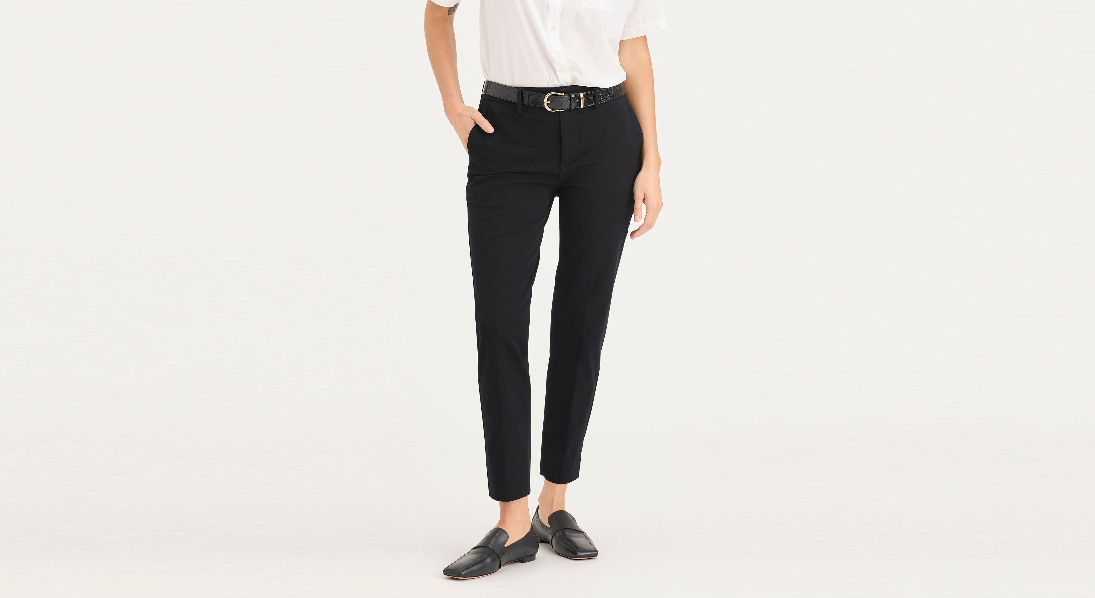 Pantalon Collins taille mi-haute avec coupe ajustée