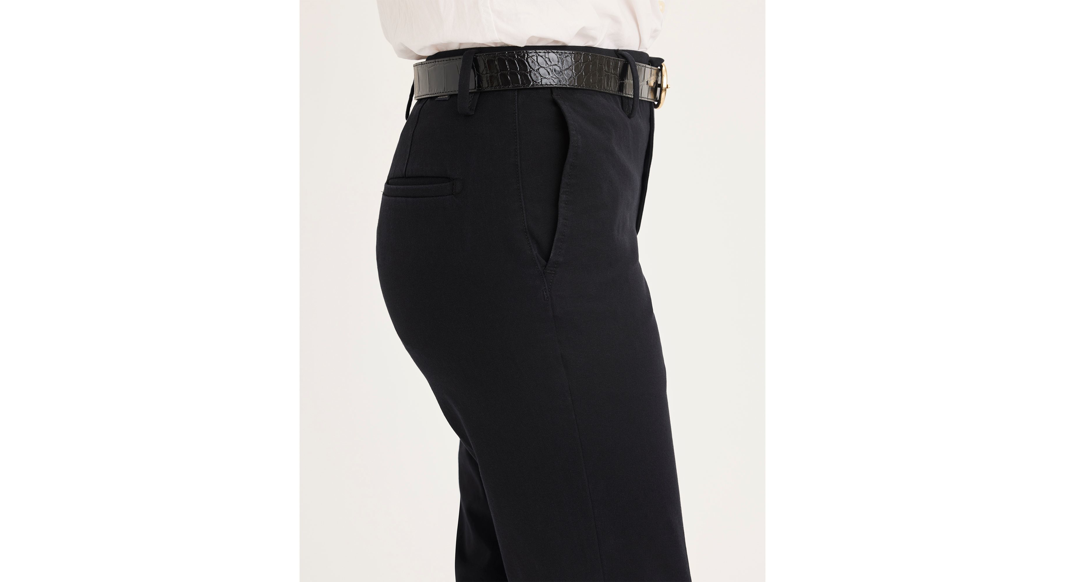 Pantalon Collins taille mi-haute avec coupe ajustée