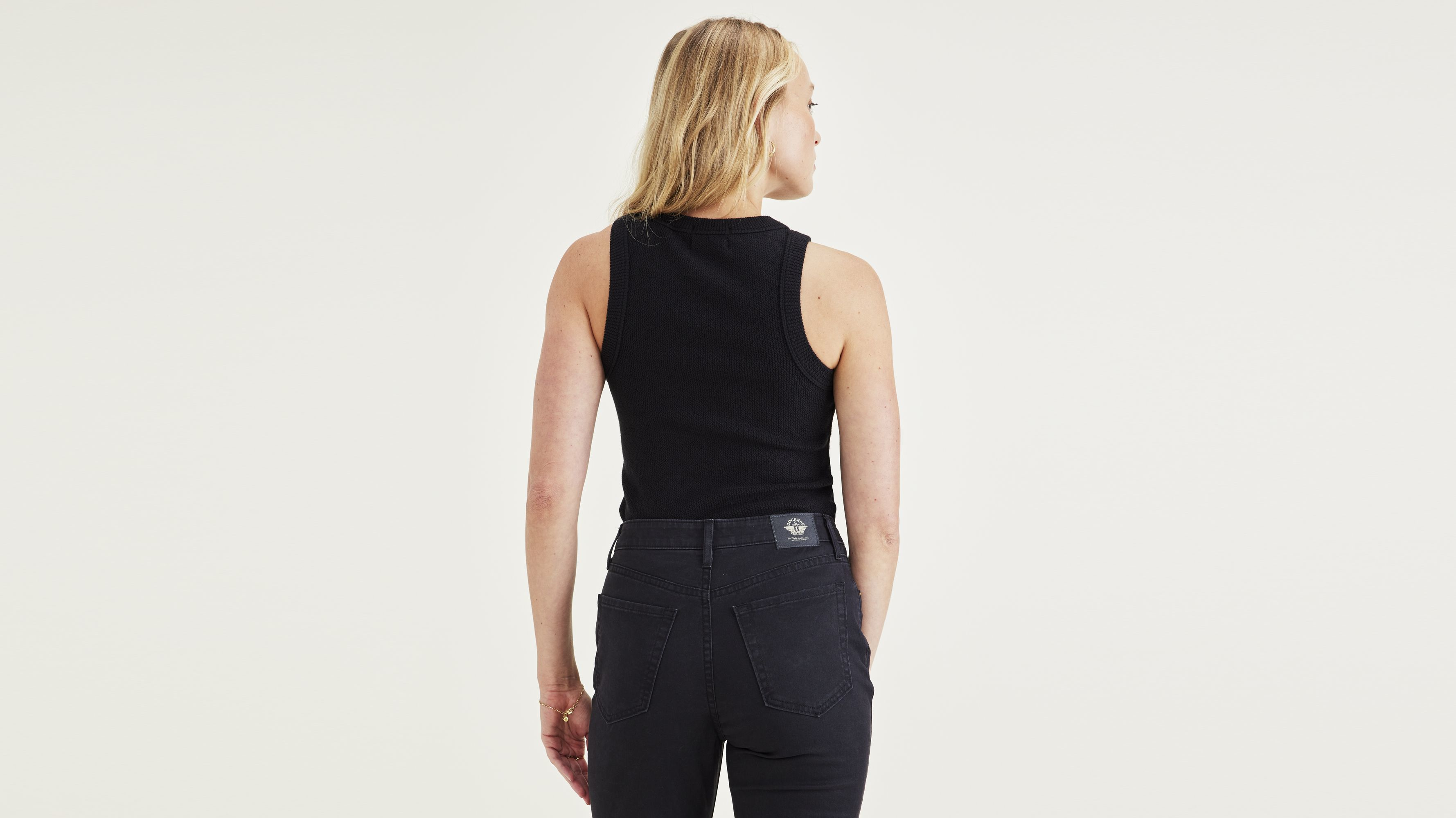 Débardeur côtelé en tricot Lofi, coupe slim