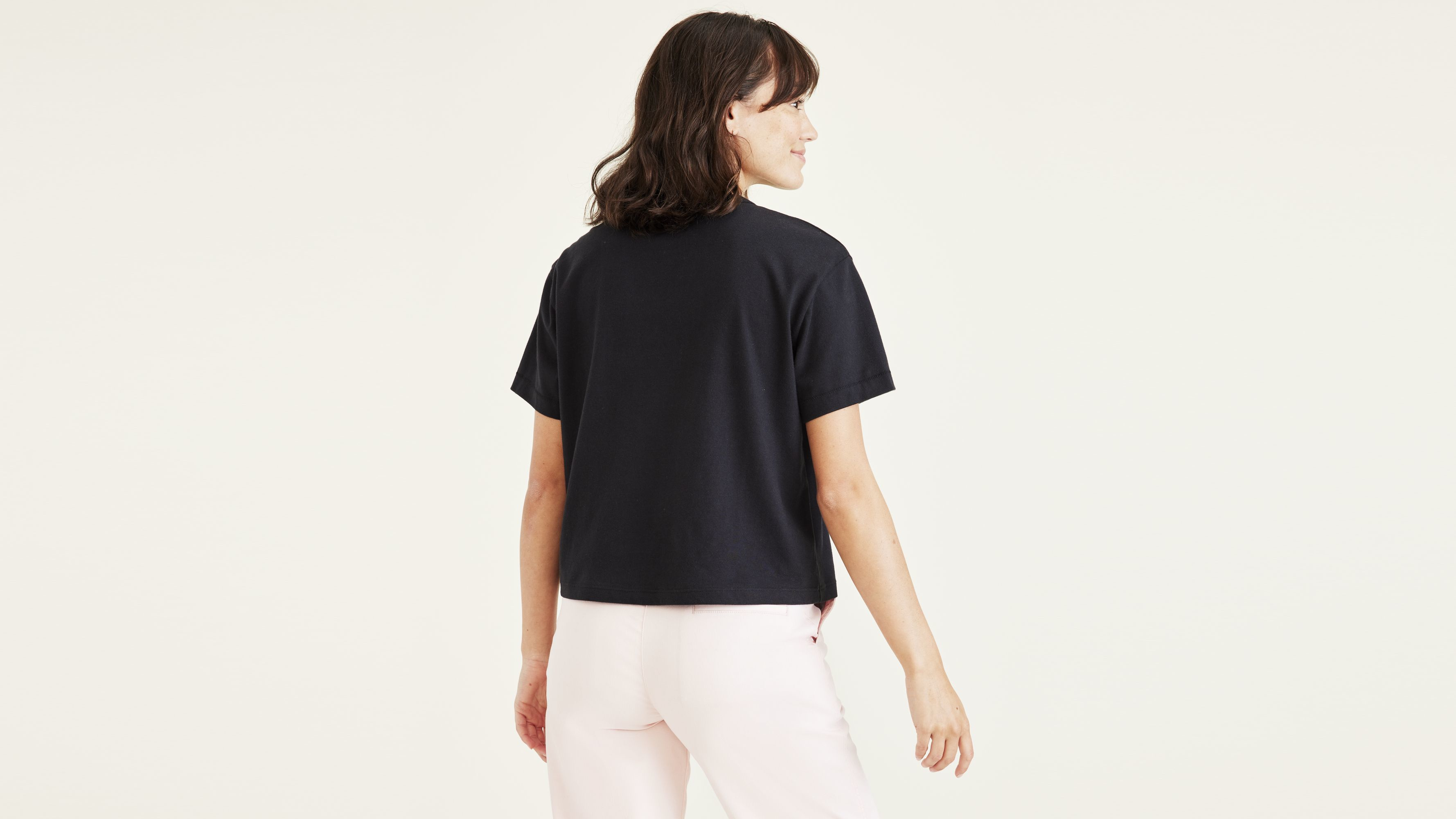T-shirt ras du cou coupe classique pour femme