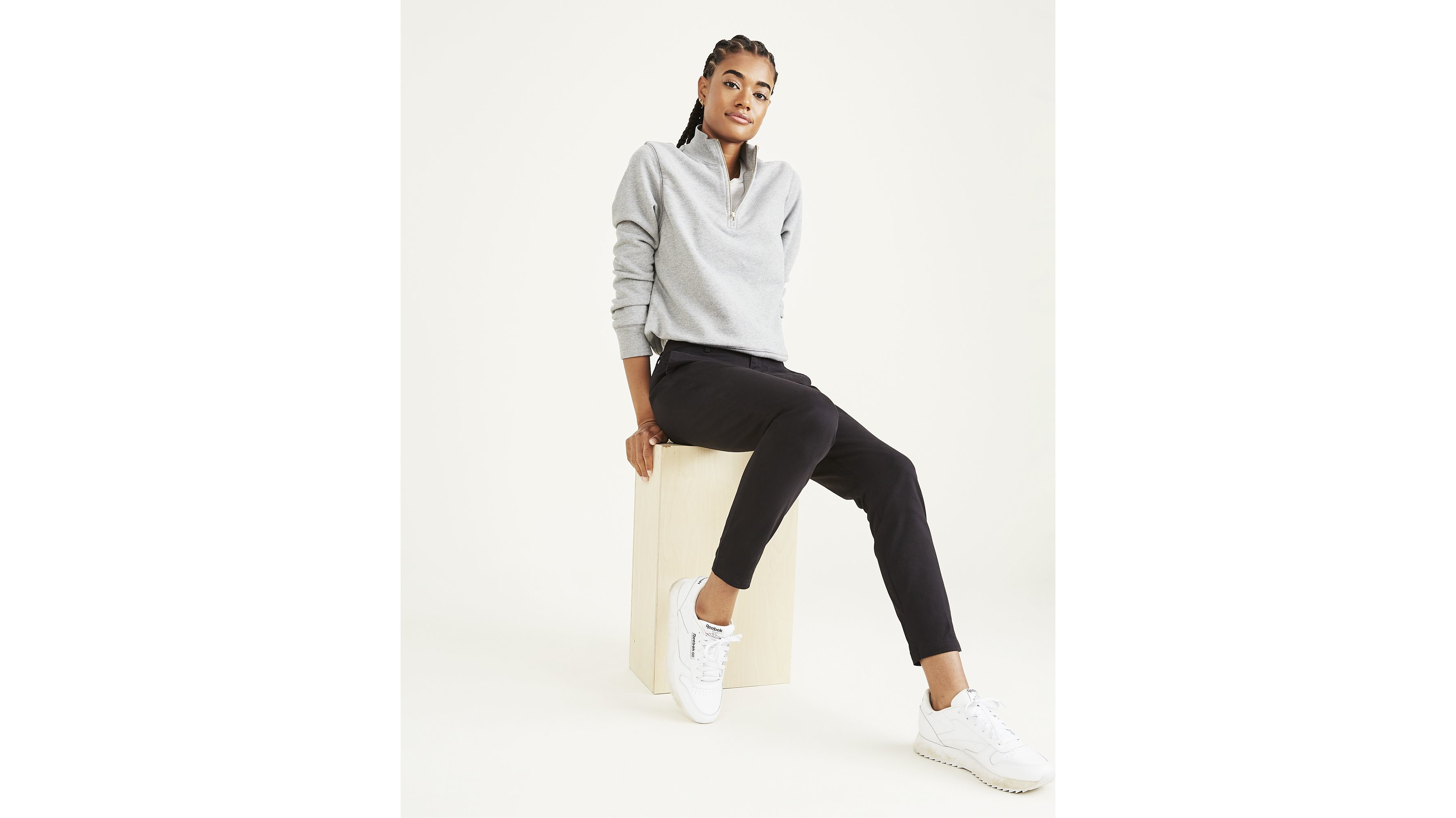 Pantalon chino skinny pour femme