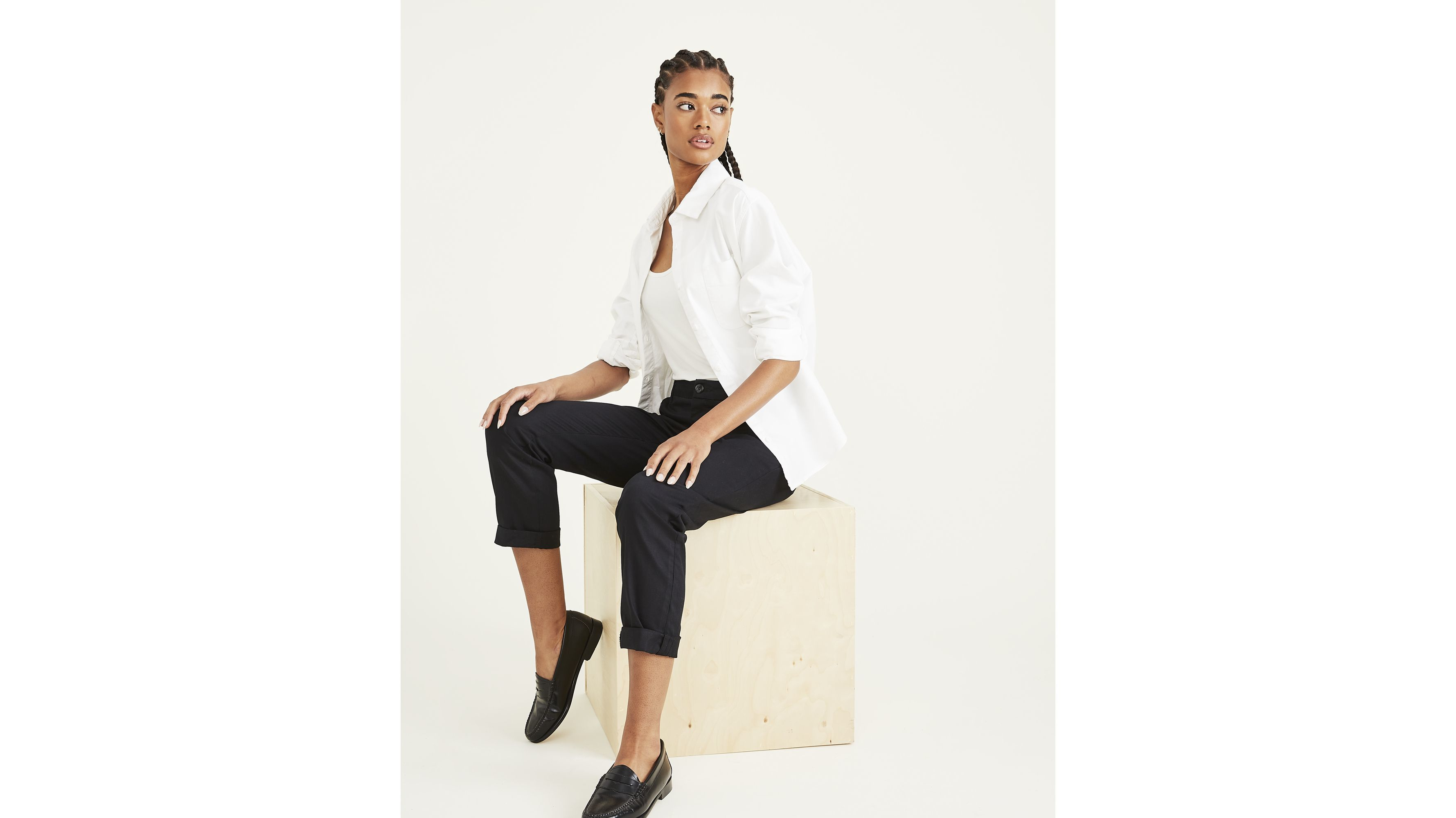 Pantalon chino slim pour femme