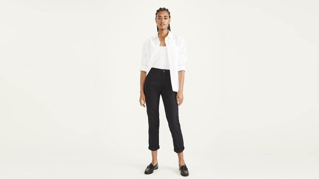 Pantalon chino slim pour femme