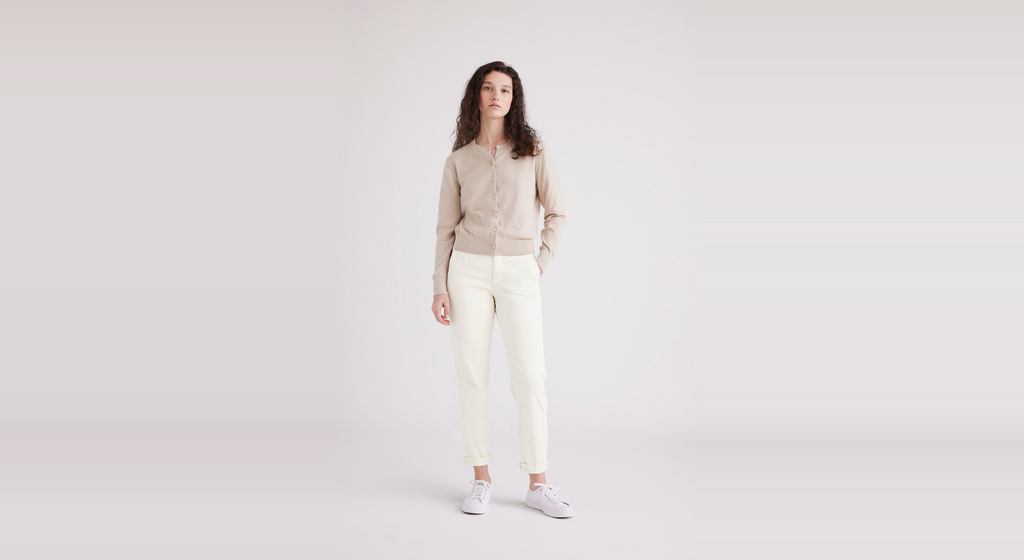 Pantalon chino slim pour femme