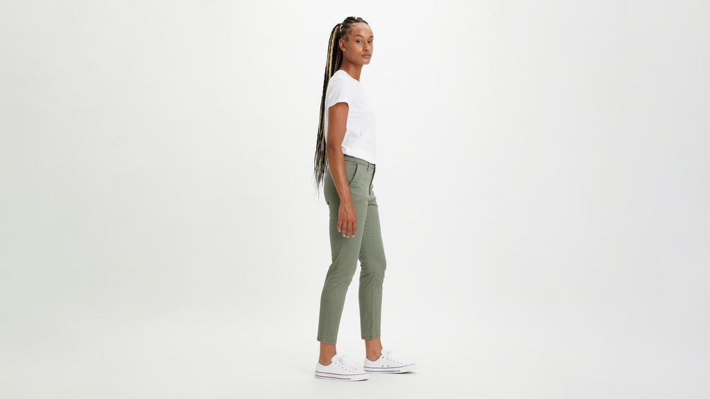 Pantalon chino skinny pour femme