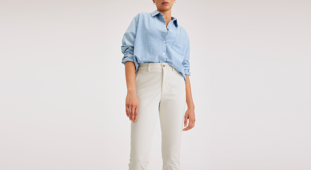 Pantalon chino skinny pour femme