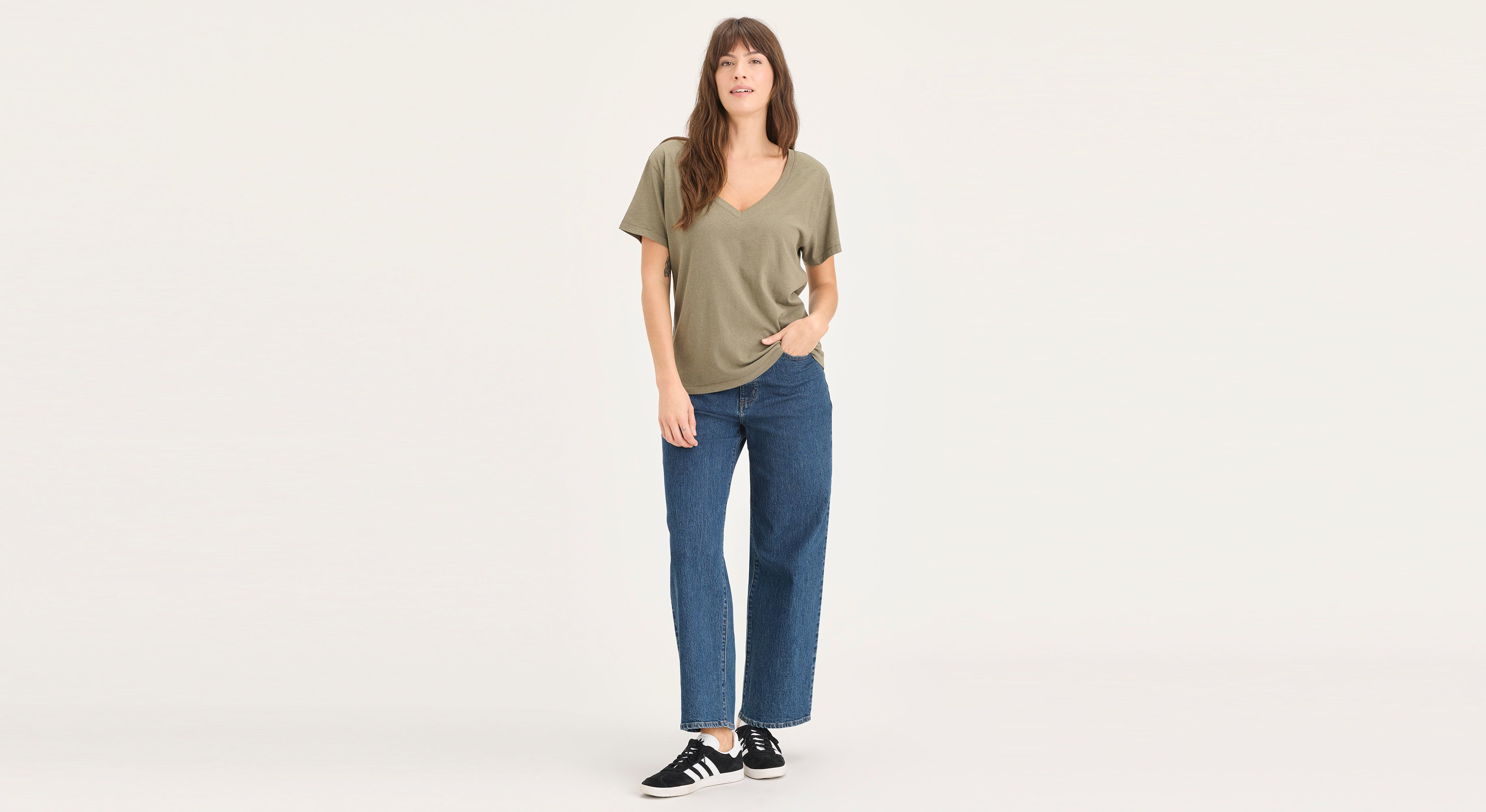 Pantalon Sutter taille haute et droite pour femme