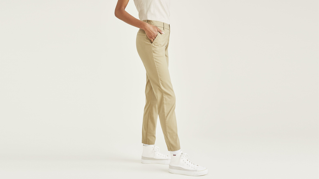 Pantalon chino skinny pour femme