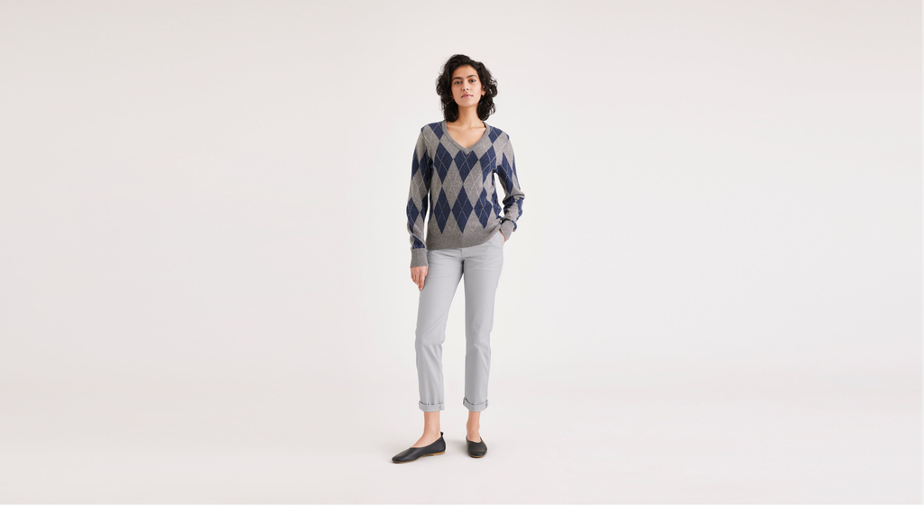 Pantalon chino slim pour femme