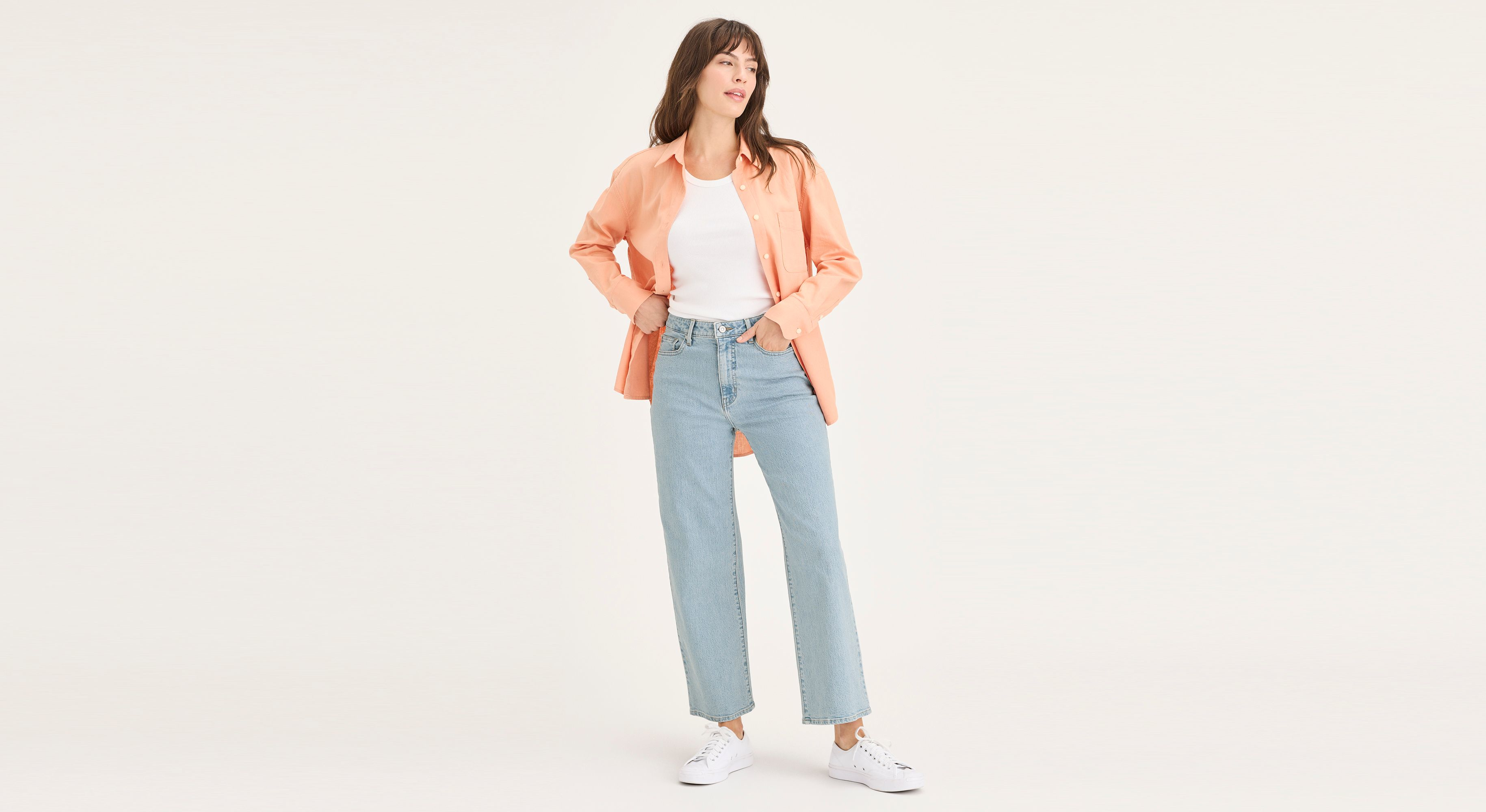 Pantalon Sutter taille haute et droite pour femme