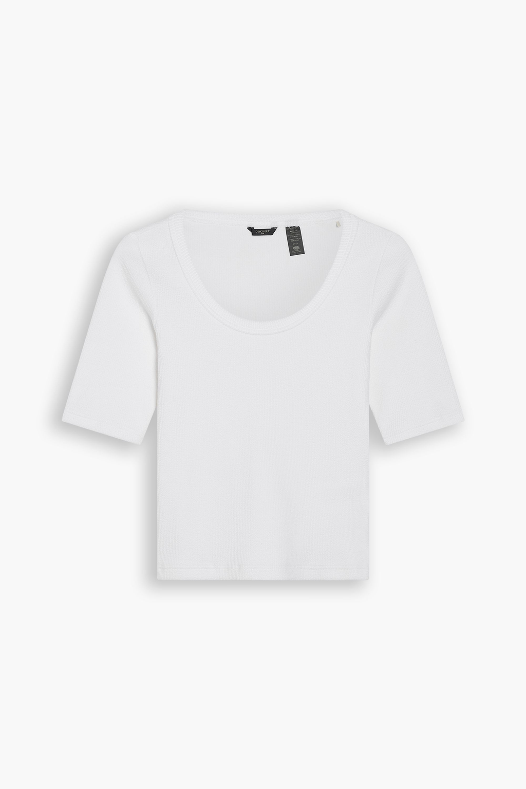 T-shirt côtelé, coupe slim