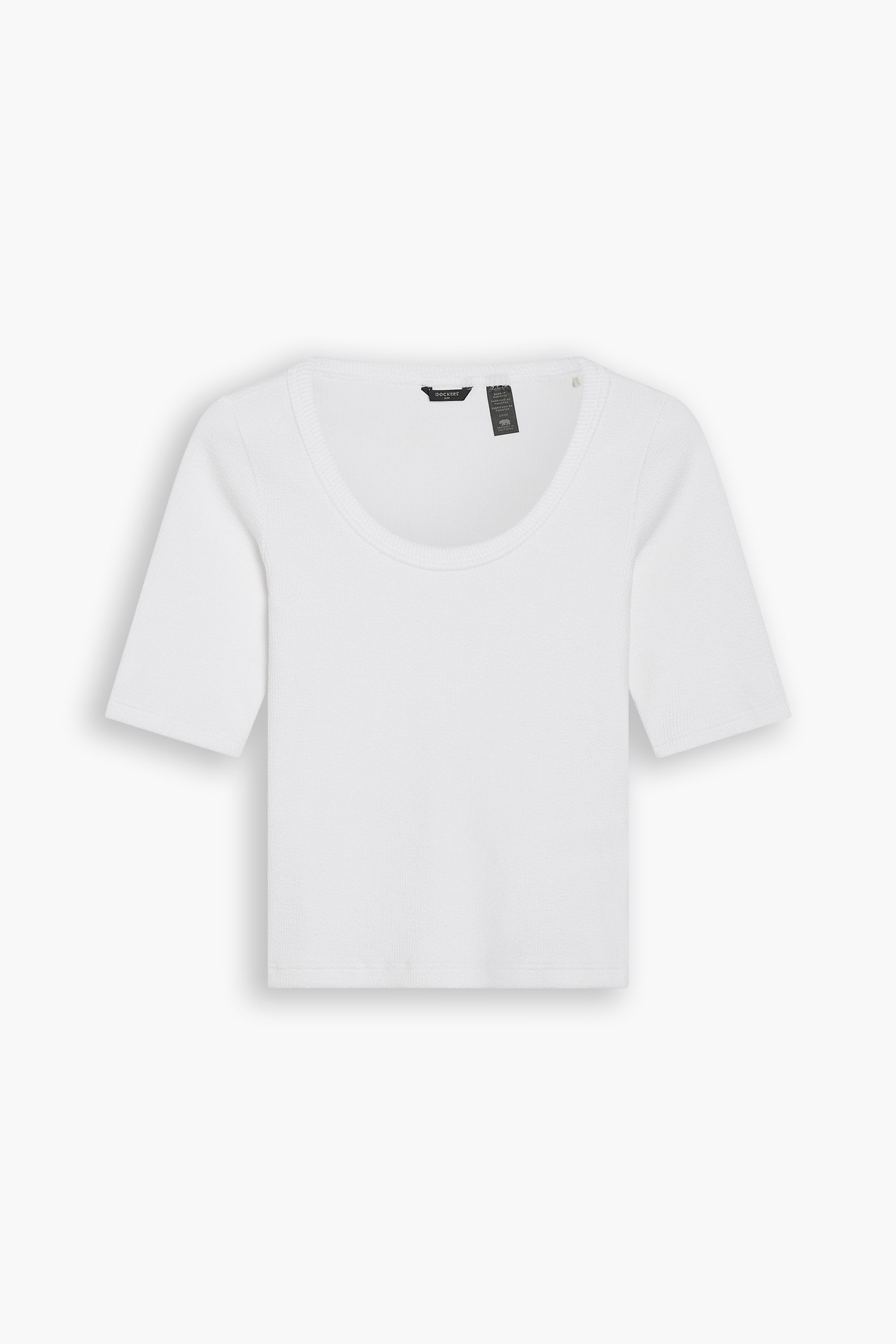 T-shirt côtelé, coupe slim