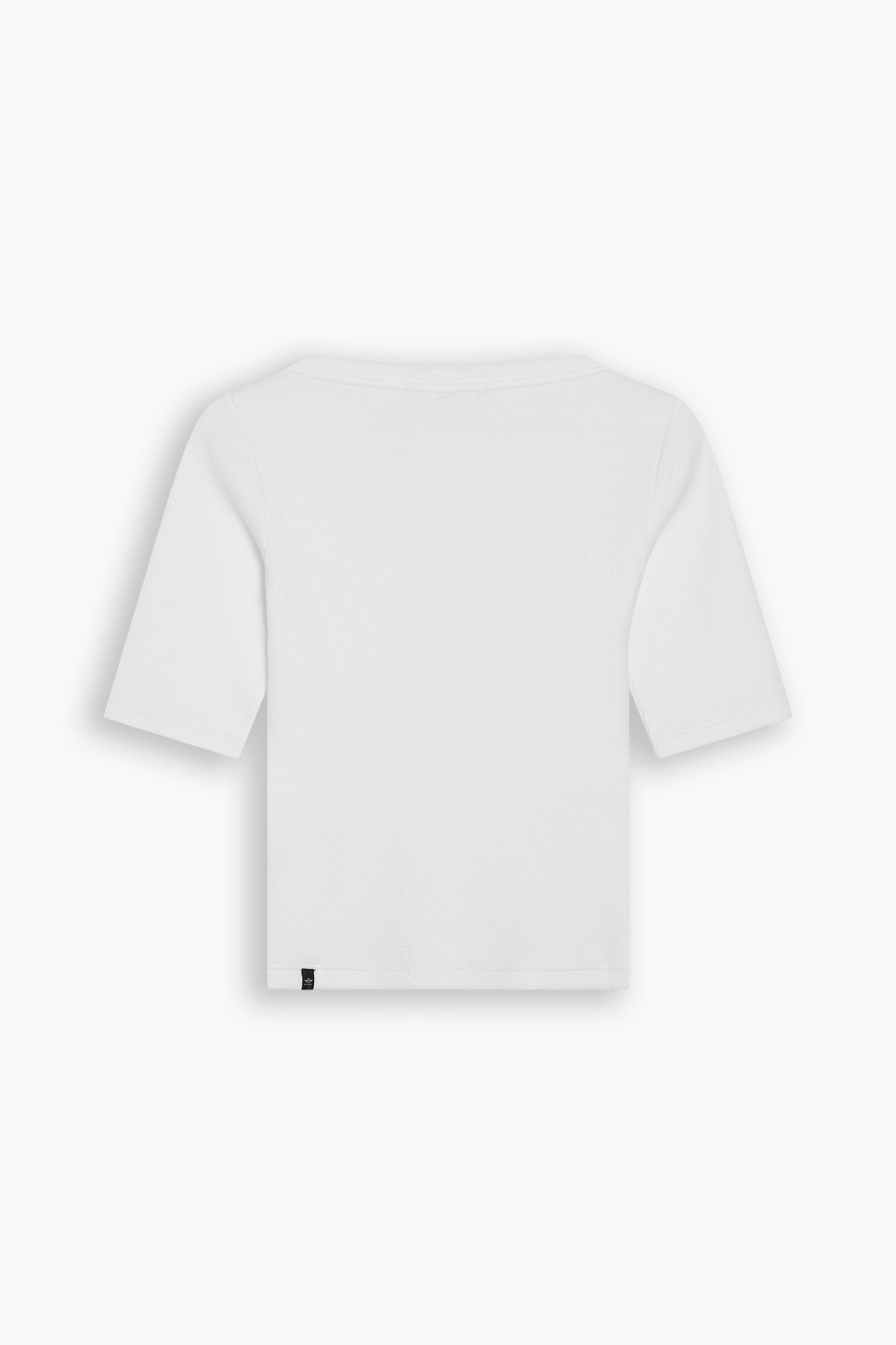 T-shirt côtelé, coupe slim