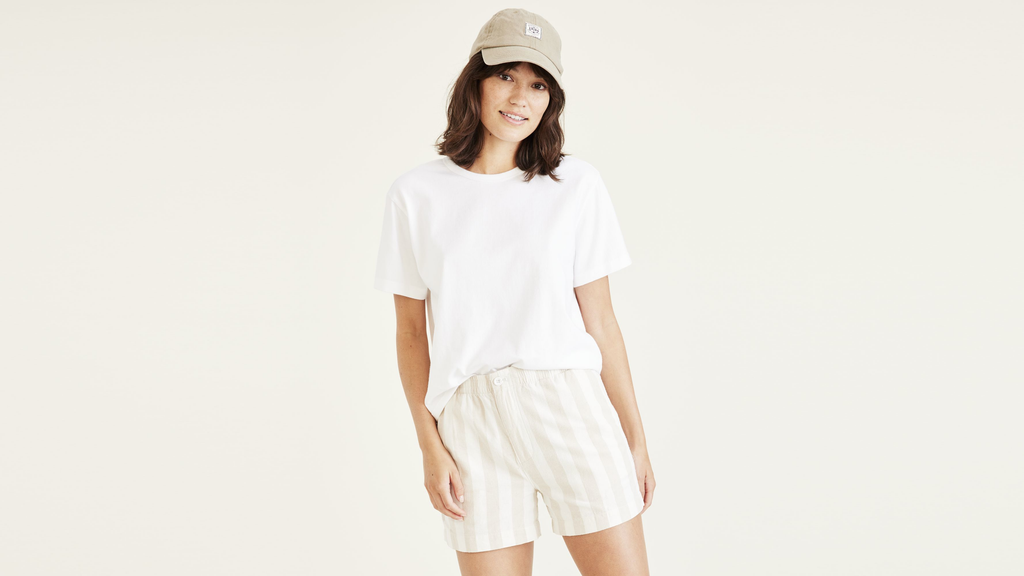 T-shirt ras du cou coupe classique pour femme