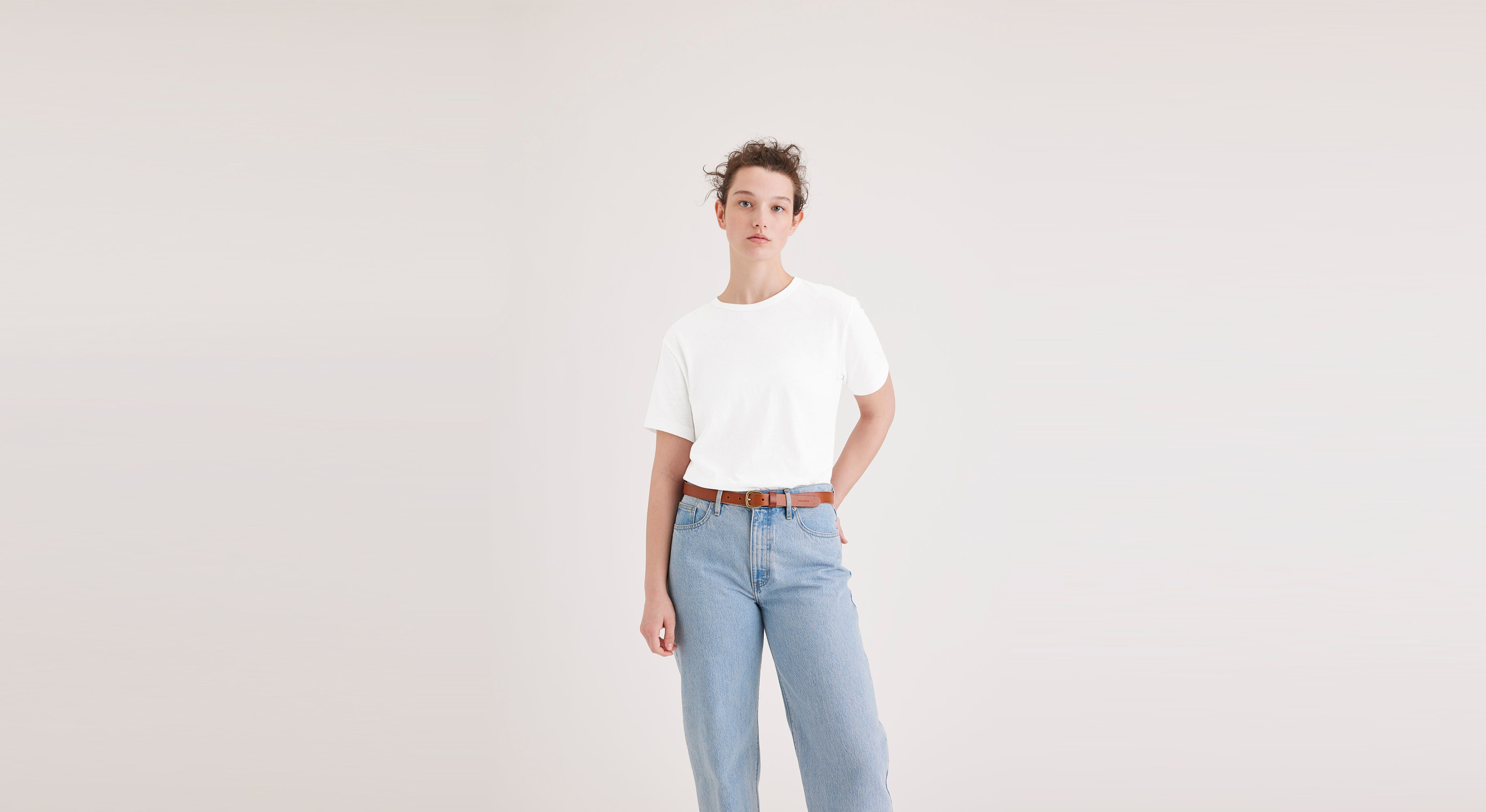 T-shirt ras du cou coupe classique pour femme