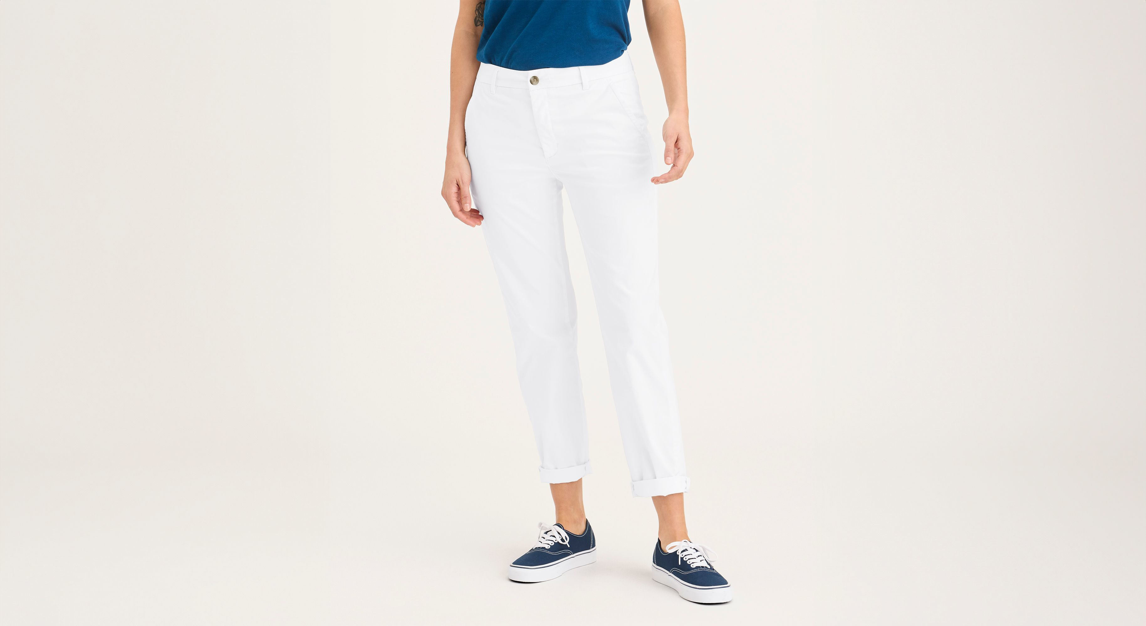 Pantalon chino slim pour femme