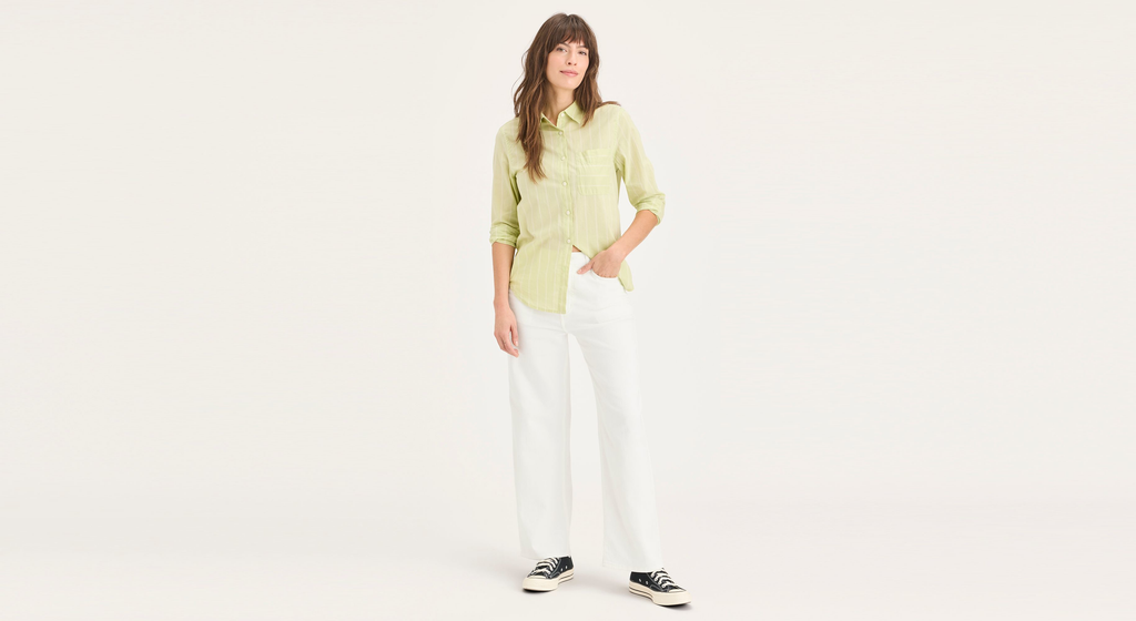 Pantalon Sutter taille haute et droite pour femme