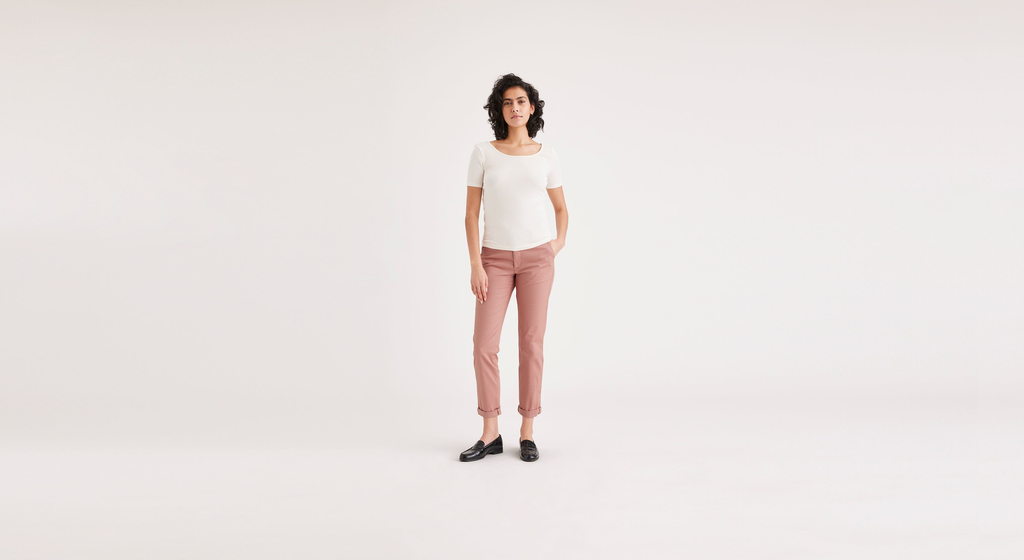 Pantalon chino slim pour femme