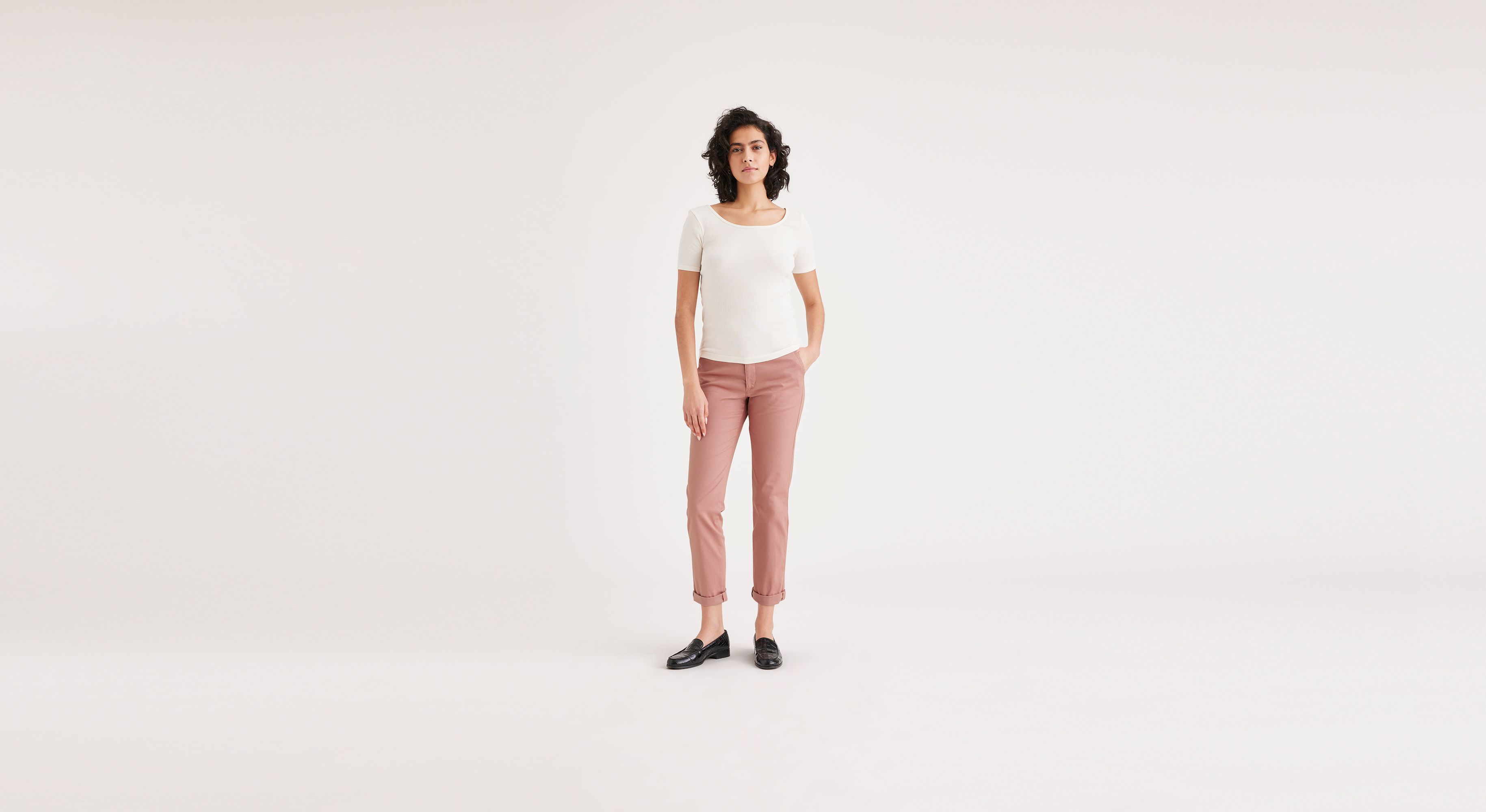 Pantalon chino slim pour femme
