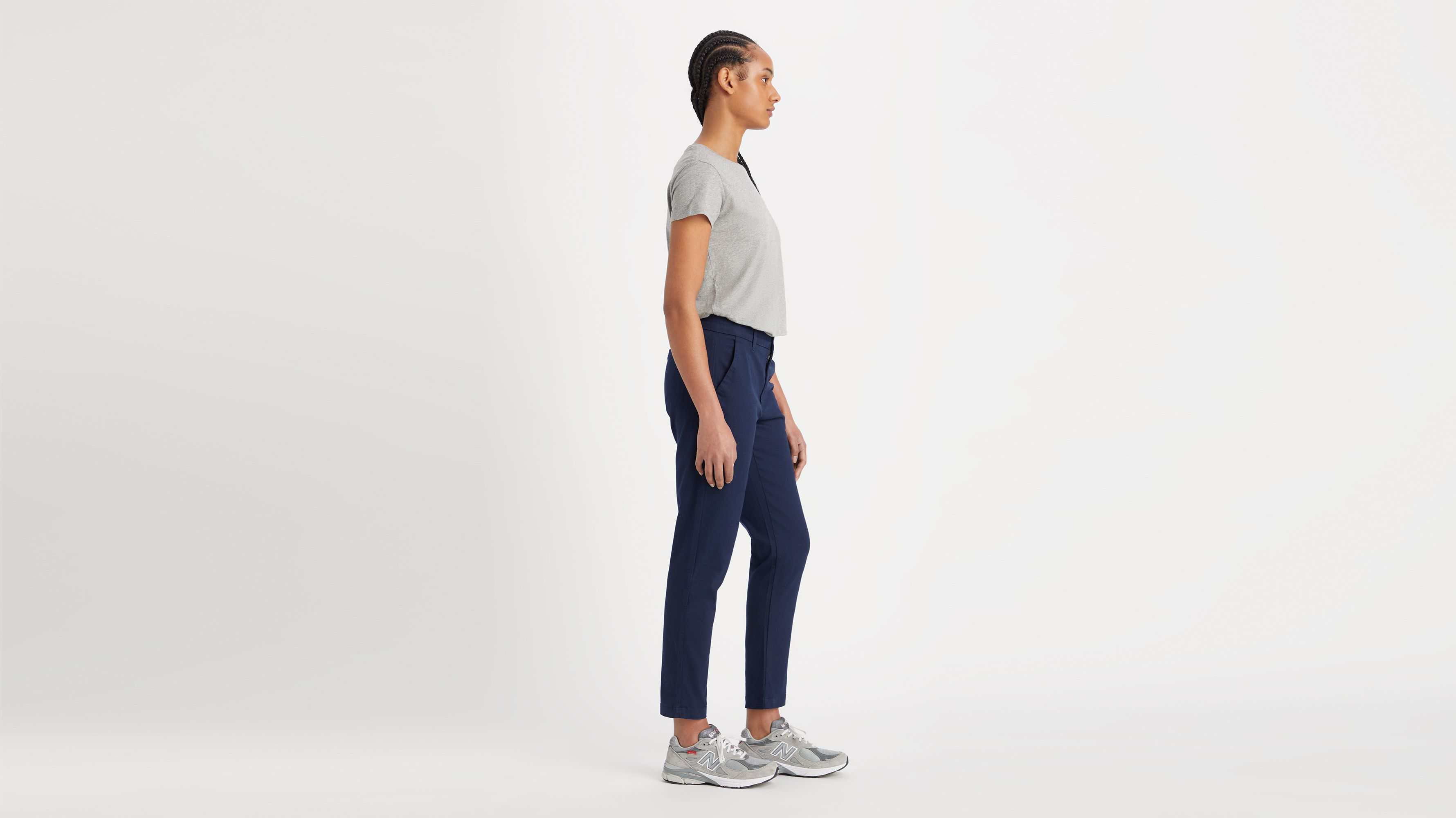 Pantalon chino slim pour femme