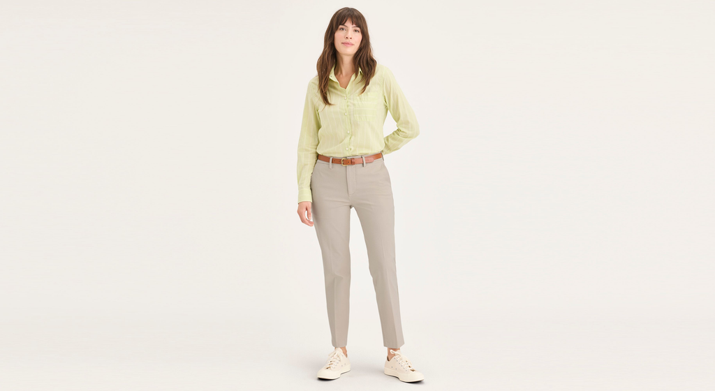 Pantalon Collins taille mi-haute avec coupe ajustée