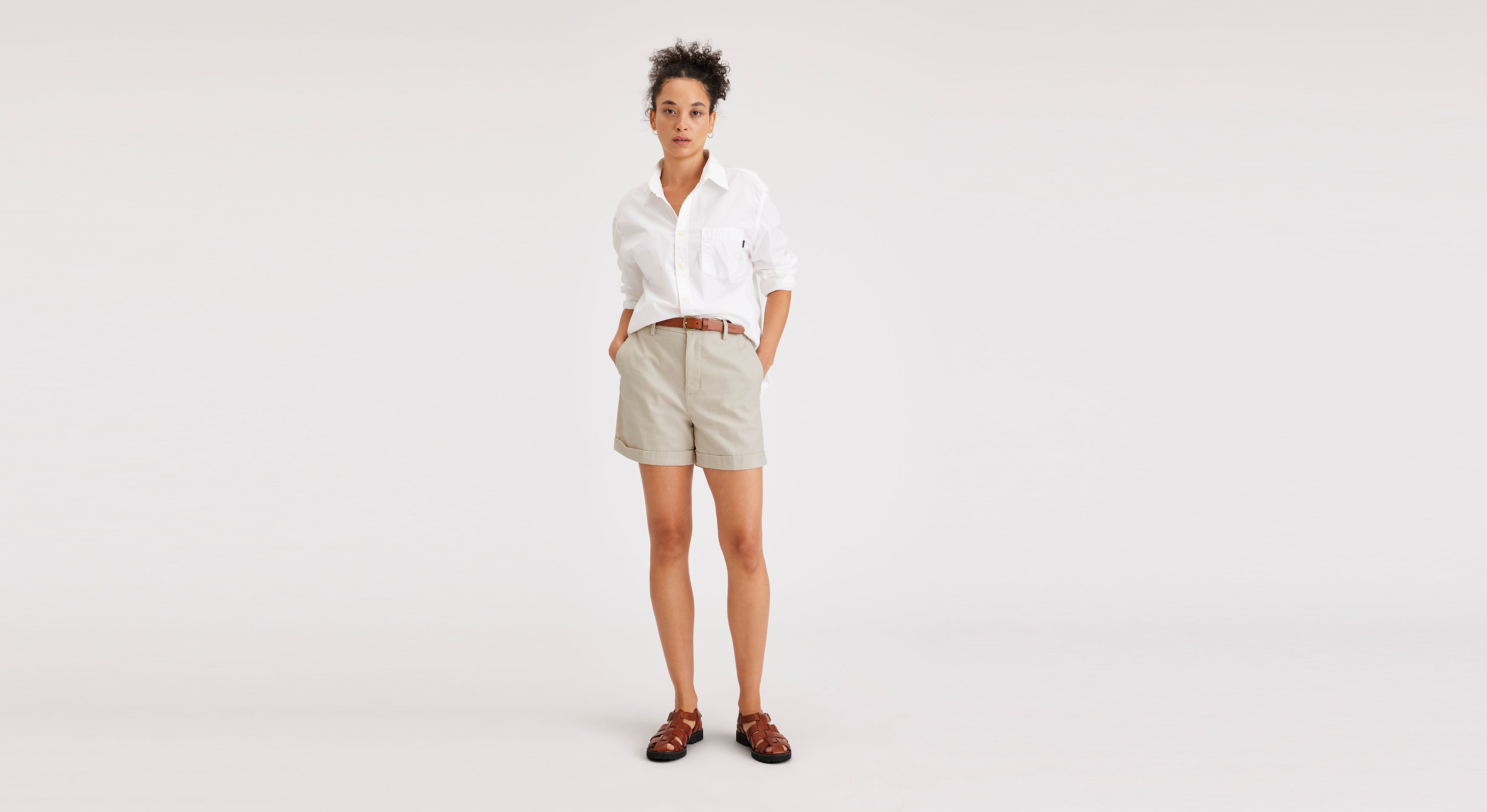 Short chino original pour femme