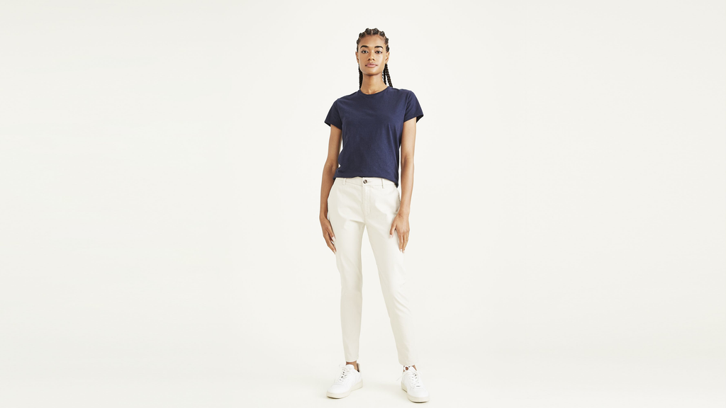 Pantalon chino skinny pour femme