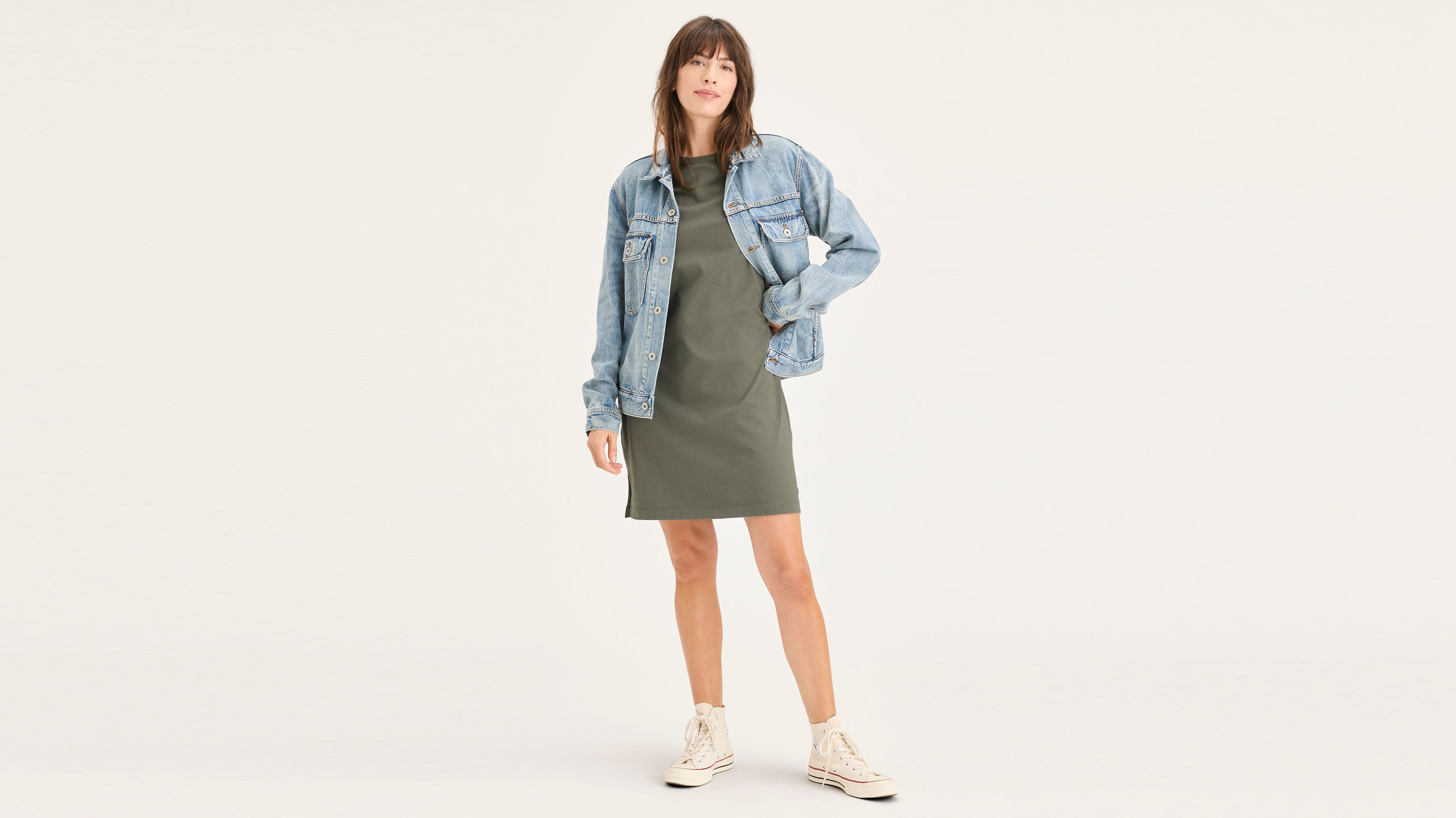 Robe t-shirt coupe classique pour femme