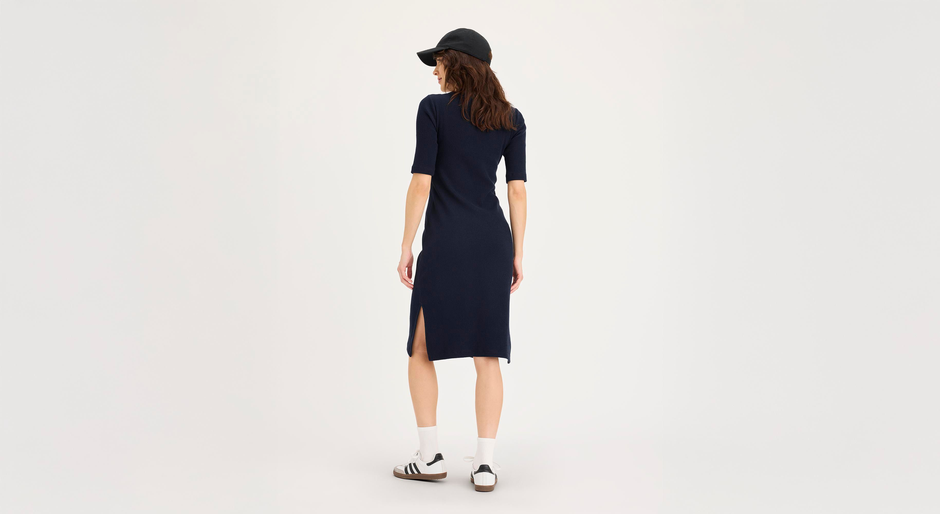 Robe côtelée en maille Lofi, coupe slim