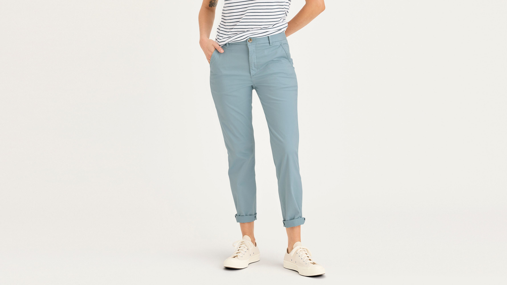 Pantalon chino slim pour femme