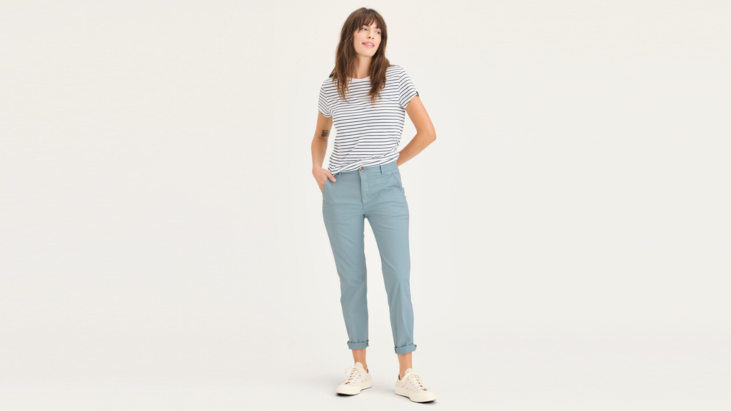 Pantalon chino slim pour femme